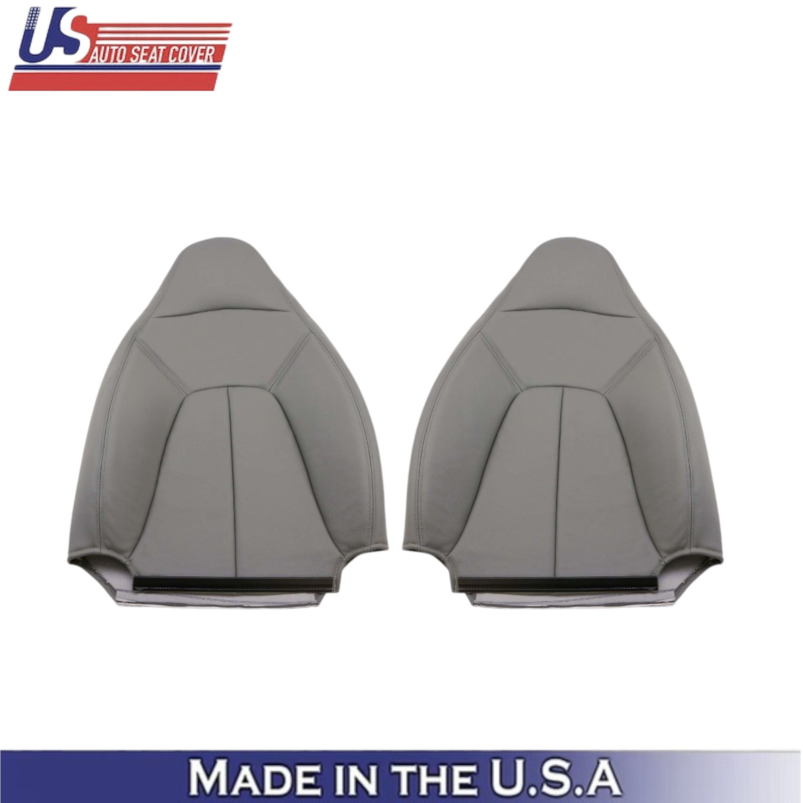 1997-2002 For Ford Expedition XLT Eddie Bauer Leather Front Seat Covers Gray