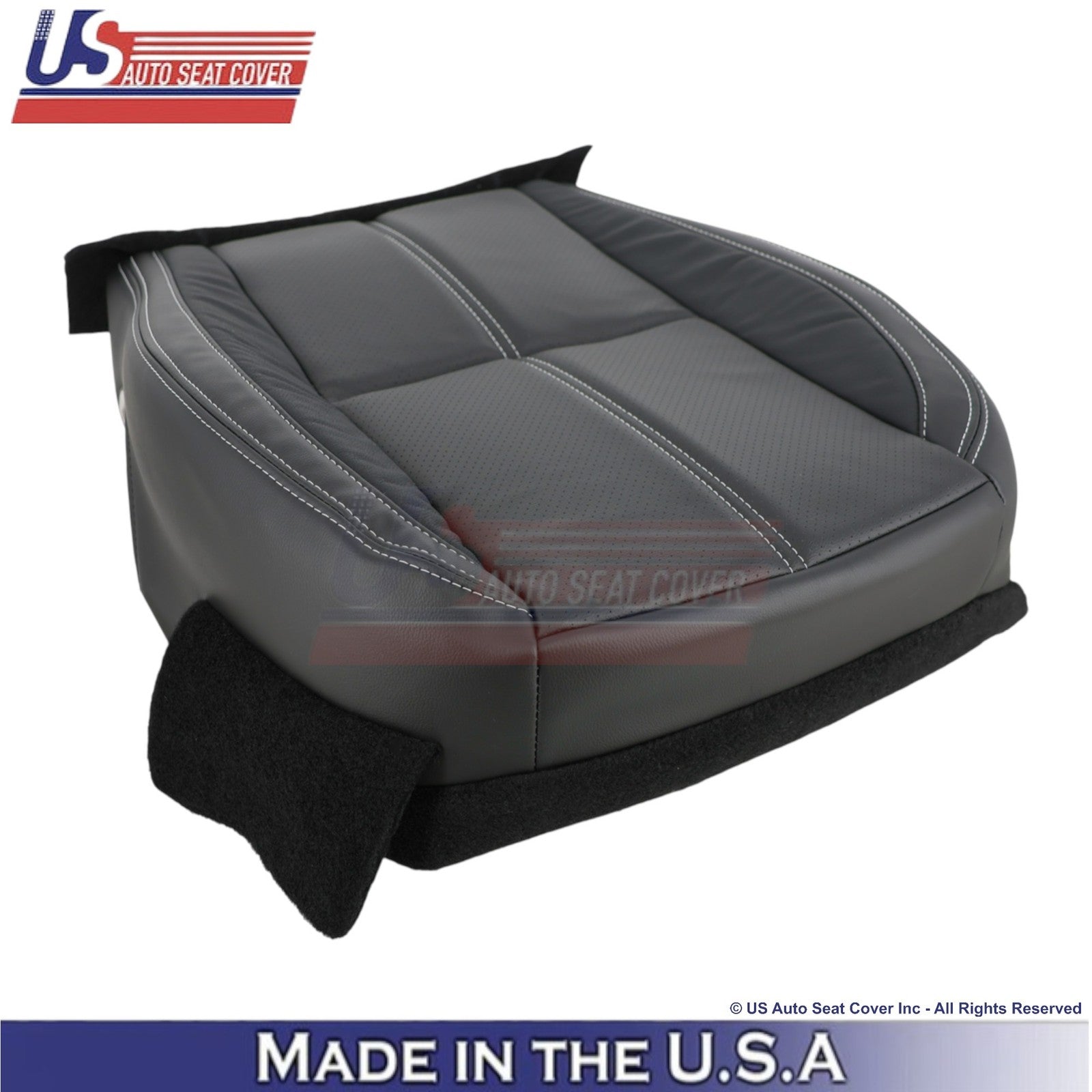 2017-18 For Subaru Forester Touring Leather Passenger Bottom Seat Cover Black