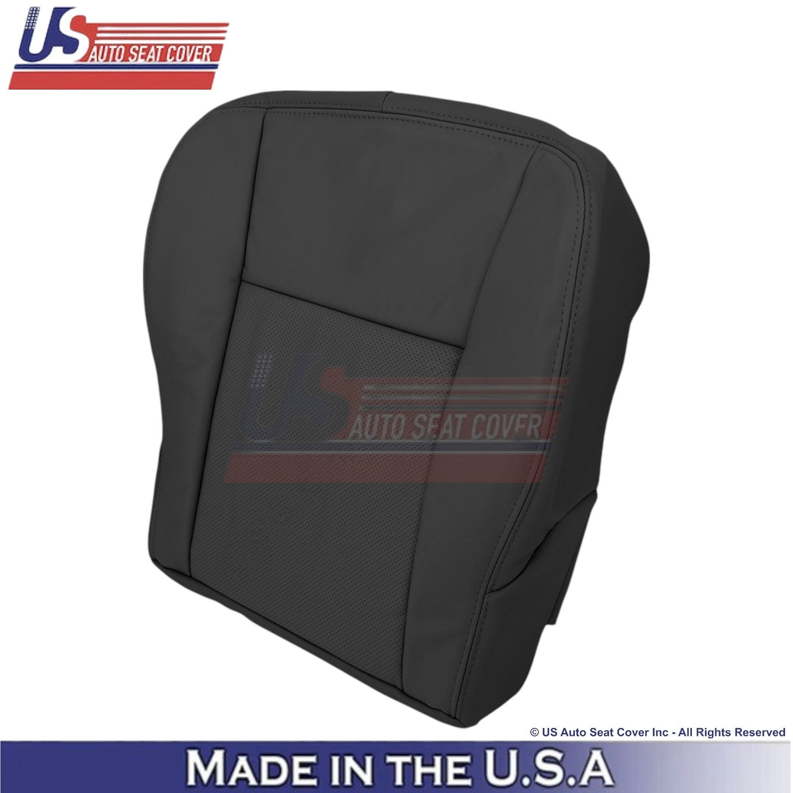 2003-2007 Fits Cadillac CTS Leather Driver Top & Bottom Replacement Covers Black