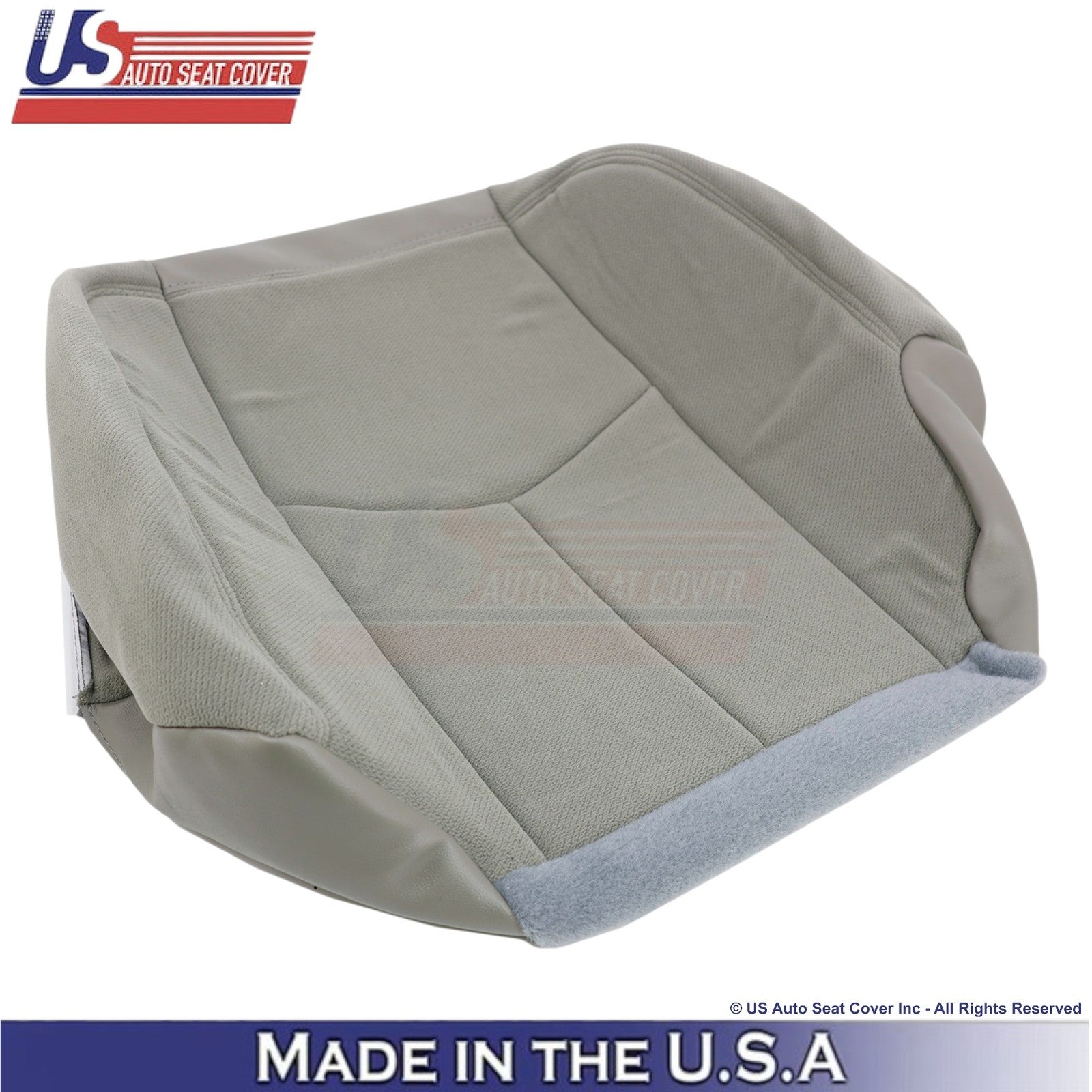 2003-2006 GMC Yukon 1500 2500 Cloth Front Bottom Replacement Seat Covers Gray