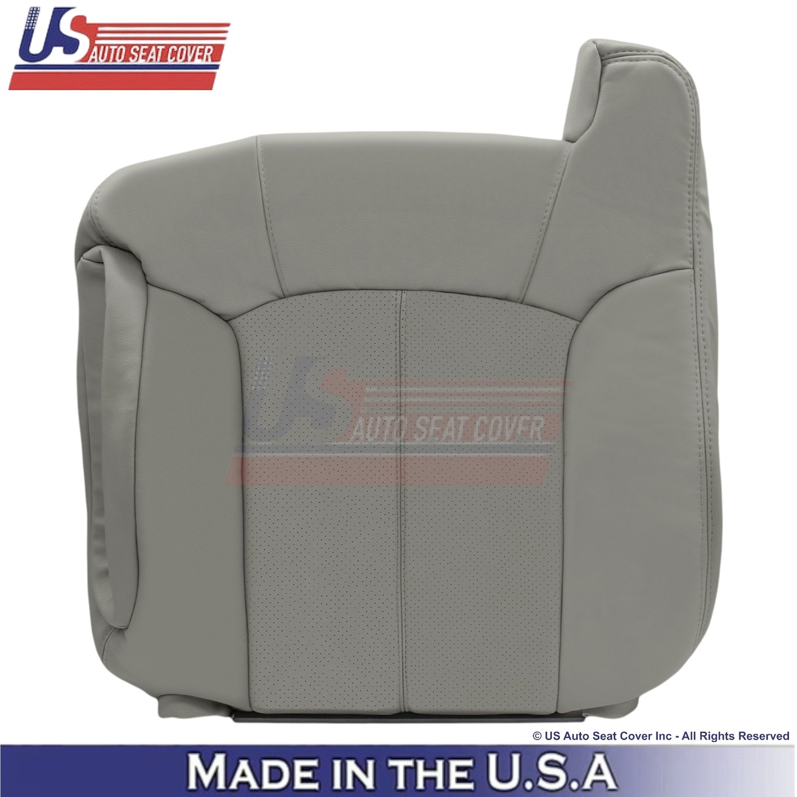 2002 For Cadillac Escalade Leatherette Driver Top/Bottom Seat Covers Pewter Gray