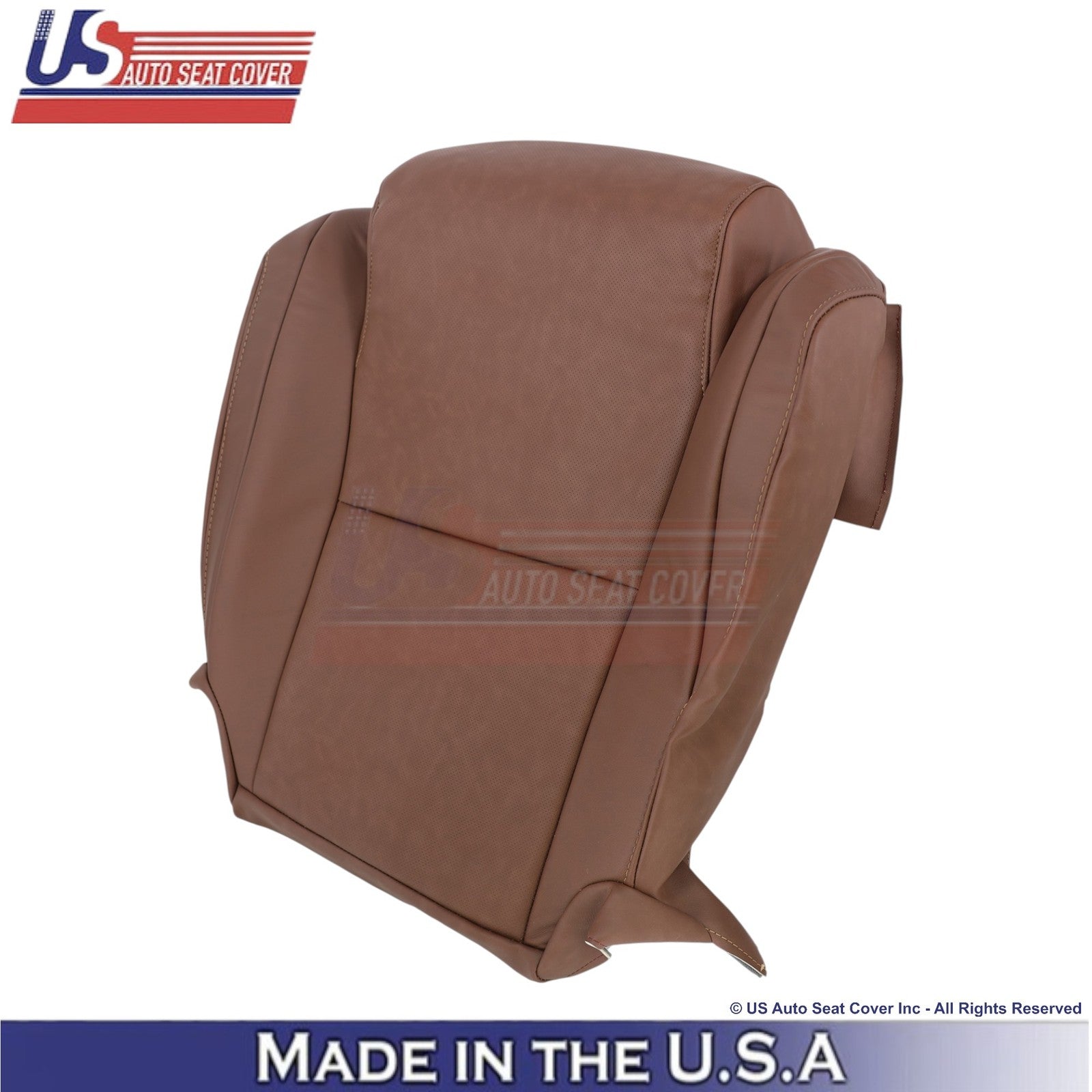 2007-2013 For Toyota Tundra Leather Perforated Driver Bottom Seat Cover Red Rock