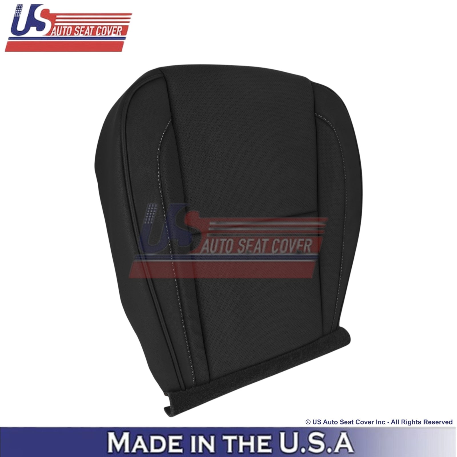 2007-2014 For Cadillac Escalade Platinum Leather Front Seat Covers Ebony Black