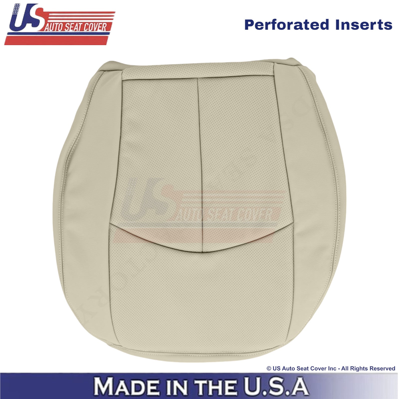 2002-2009 For Mercedes-Benz E-Class Leather Driver Bottom Seat Cover Beige