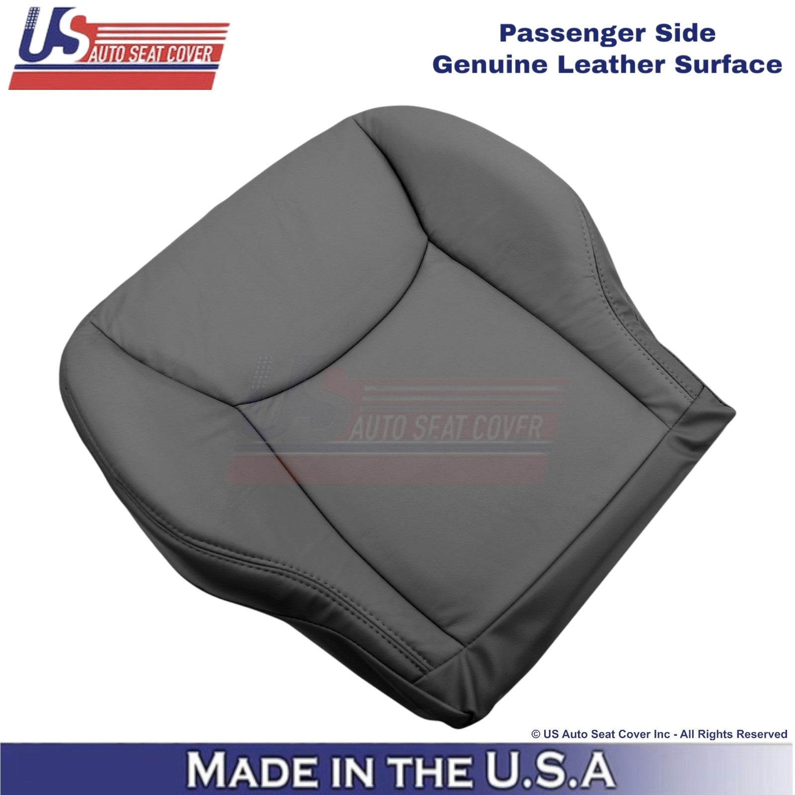 2000-2006 Fits Mercedes-Benz S Genuine Leather Passenger Bottom Cover Charcoal