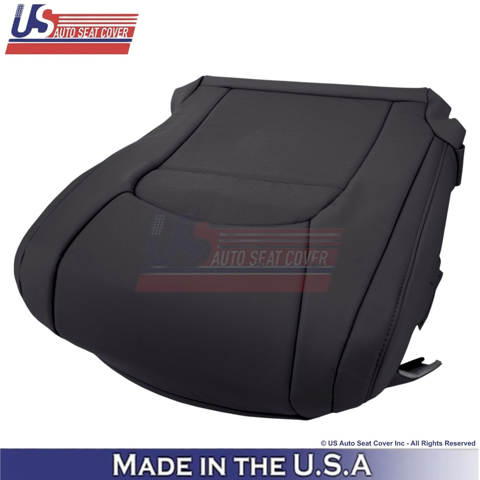 2008-2021 For Toyota Land Cruiser Genuine Leather Perf Front Bottom Covers Black