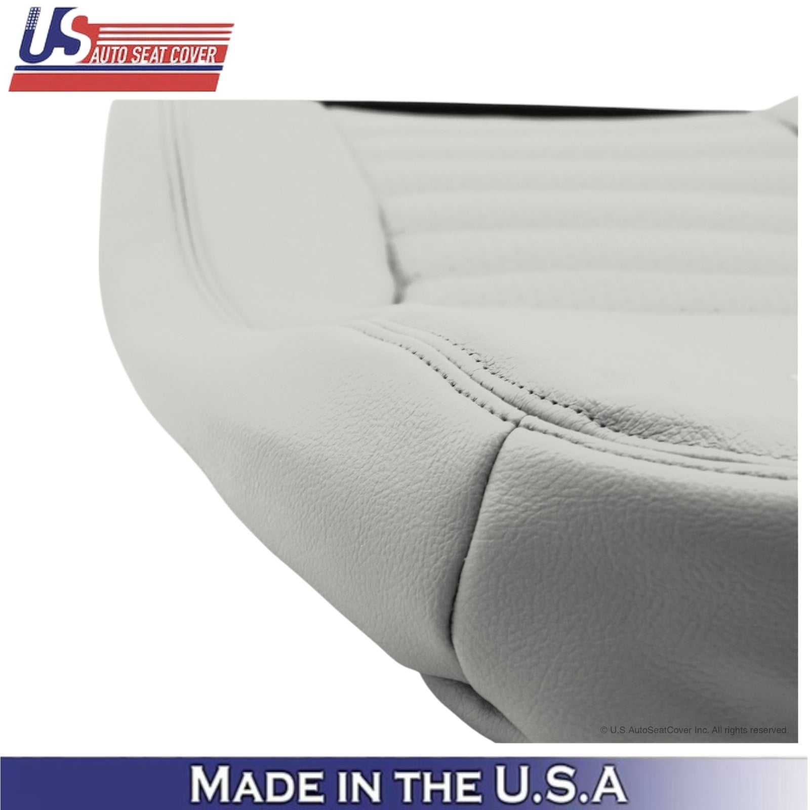 1999-2004 For Ford Mustang GT Leather Front Bottom Seat Covers Oxford White