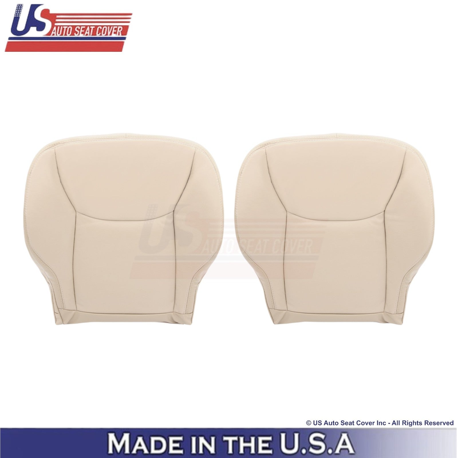 2003-2006 Fits Mercedes-Benz S-Class Leatherette Front Bottom Seat Covers Pebble