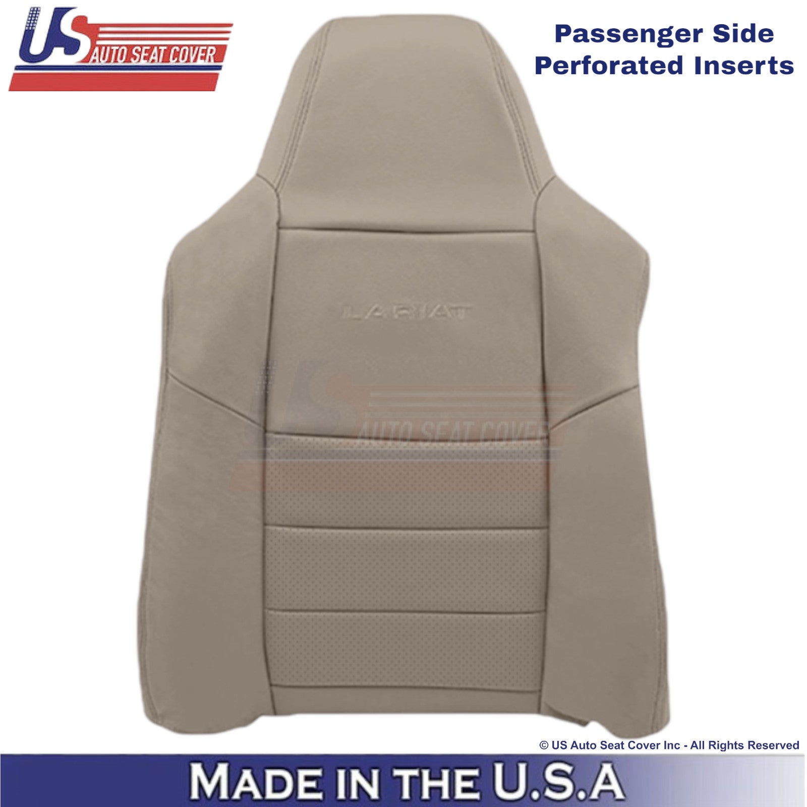 2002-2003 For Ford F250 F350 Lariat Leatherette Perf Passenger Top OEM Cover Tan