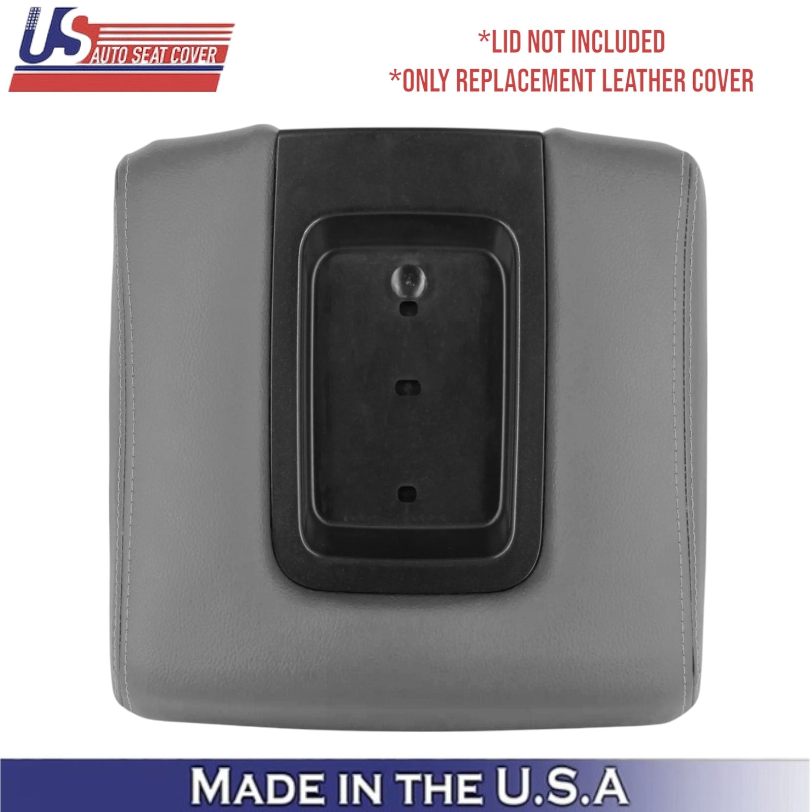 2014-2019 For Chevrolet Silverado Leather Center Console Lid Cover Dk Ash (Gray)