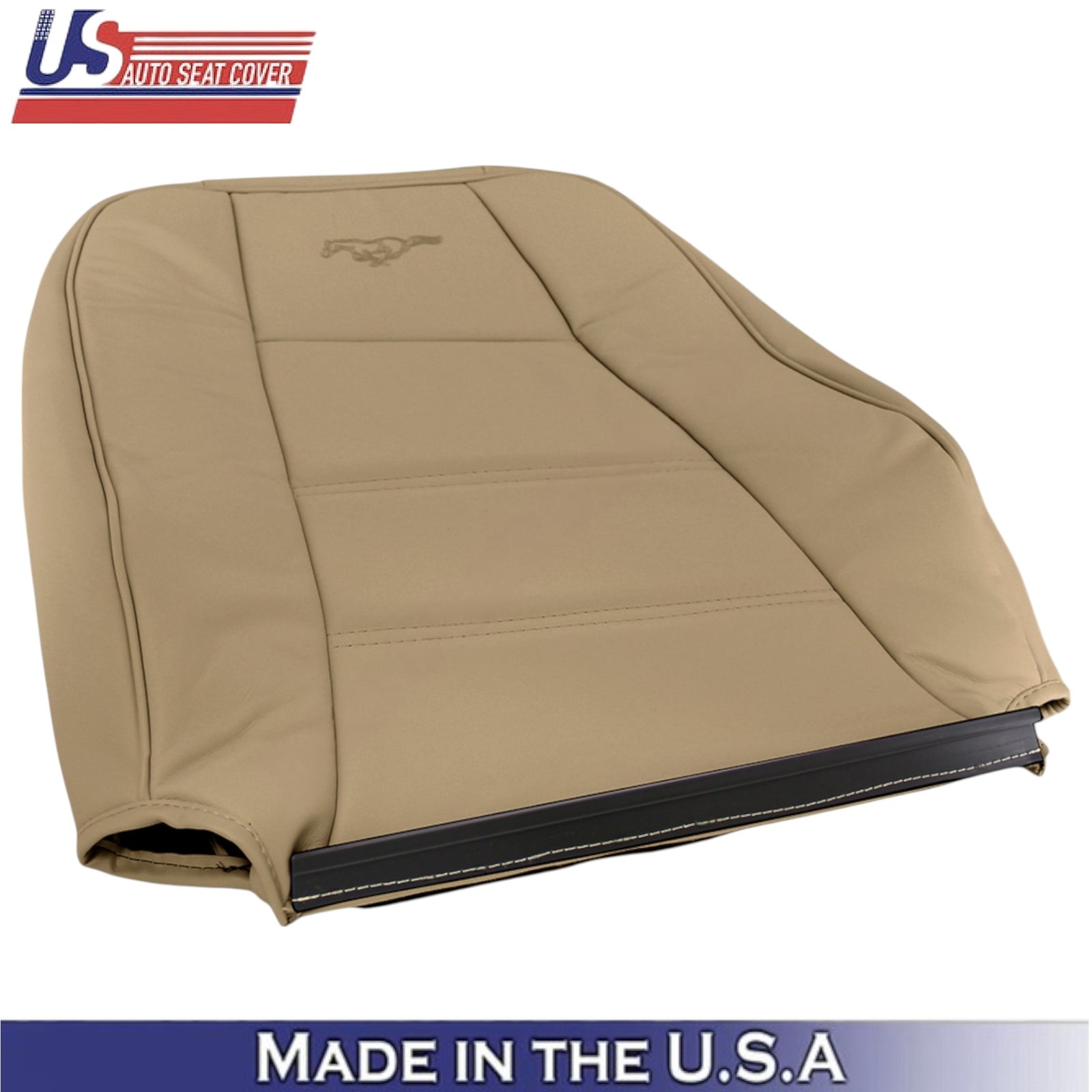 1999-2004 For Ford Mustang V6 Leatherette Driver Side Covers Medium Parchment