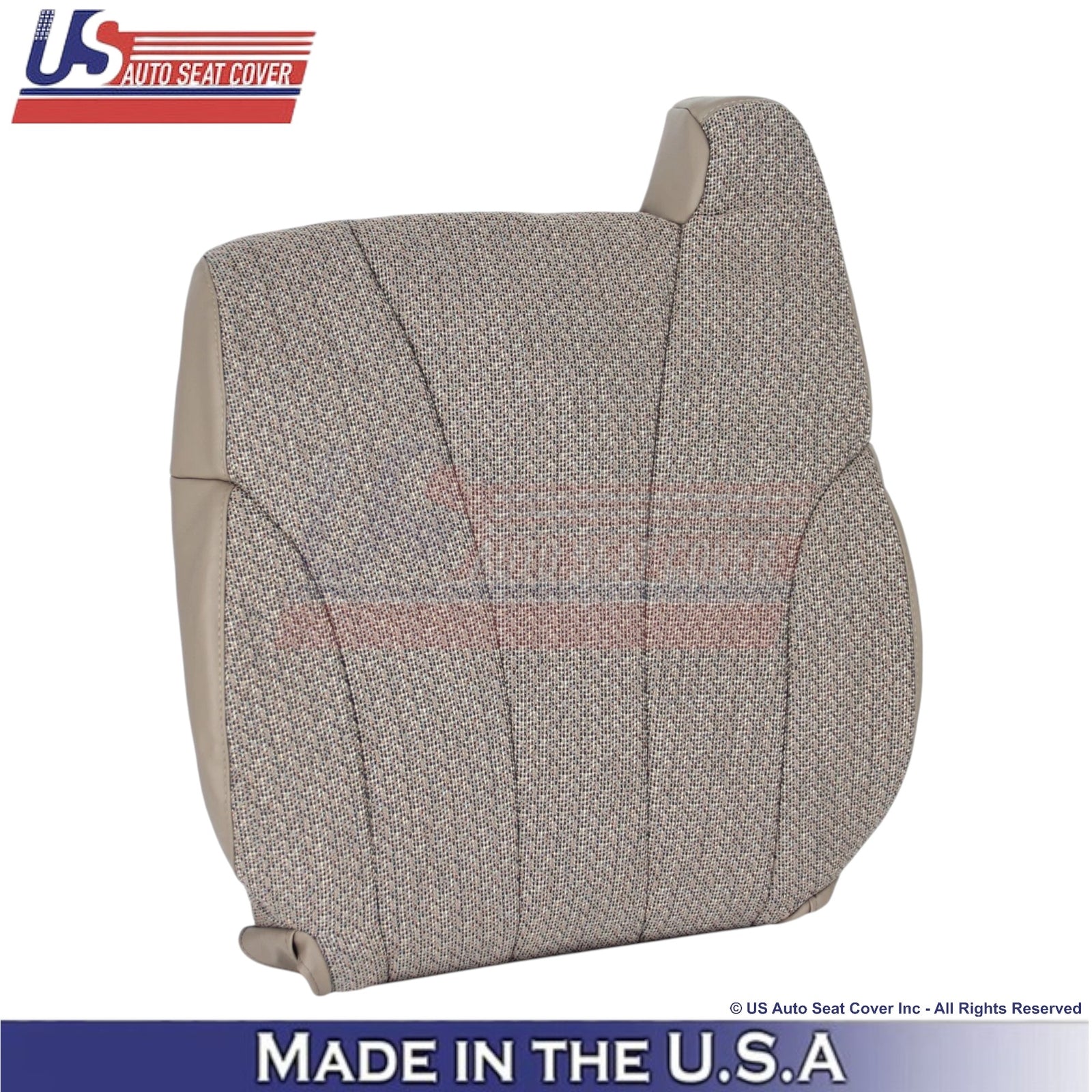 1999-2002 For Chevy Silverado WT Cloth Driver Top Seat Cover Med. Neutral Tan