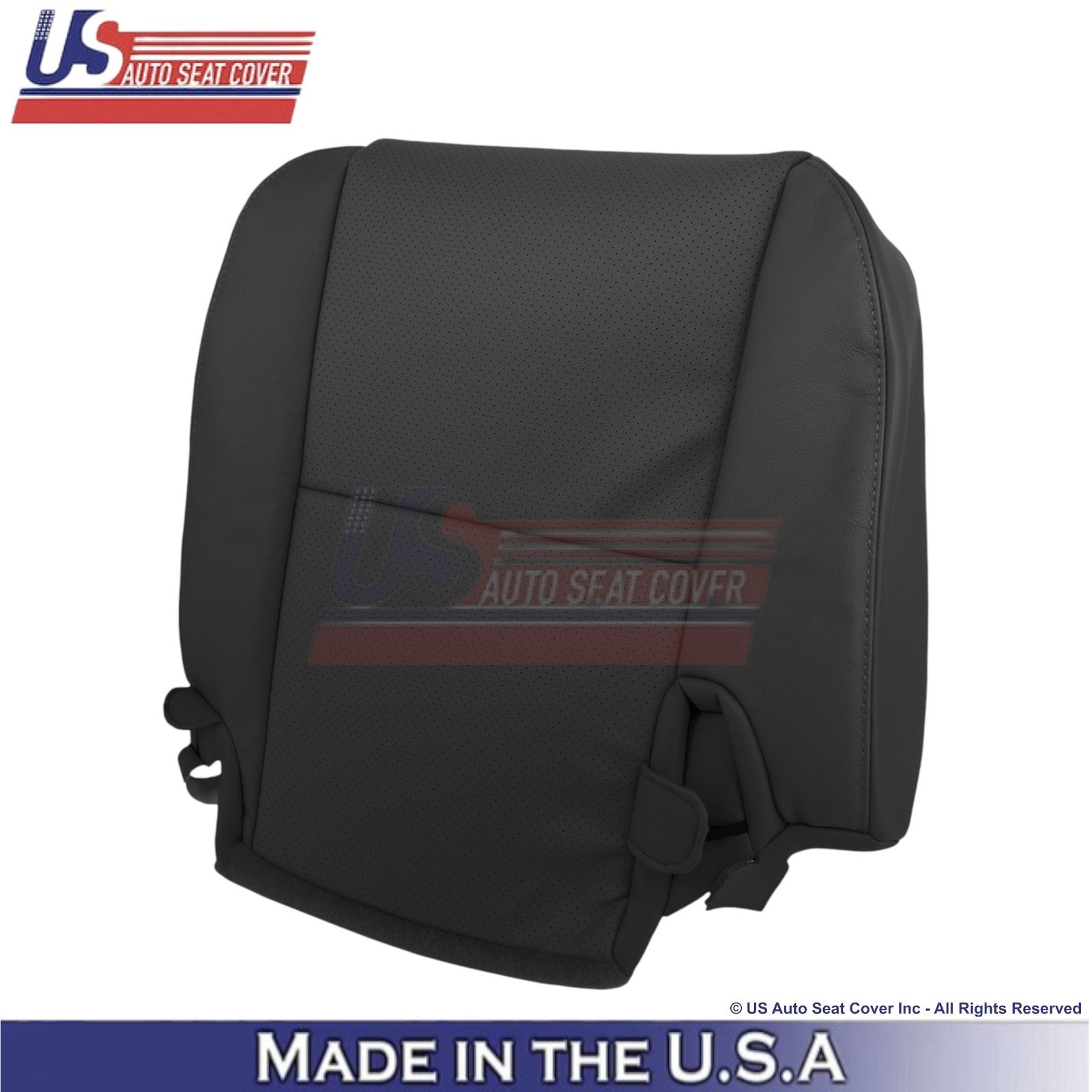 2010-2013 Fits Toyota Tundra Genuine Leather Perf. Rear Bottom Seat Covers Black