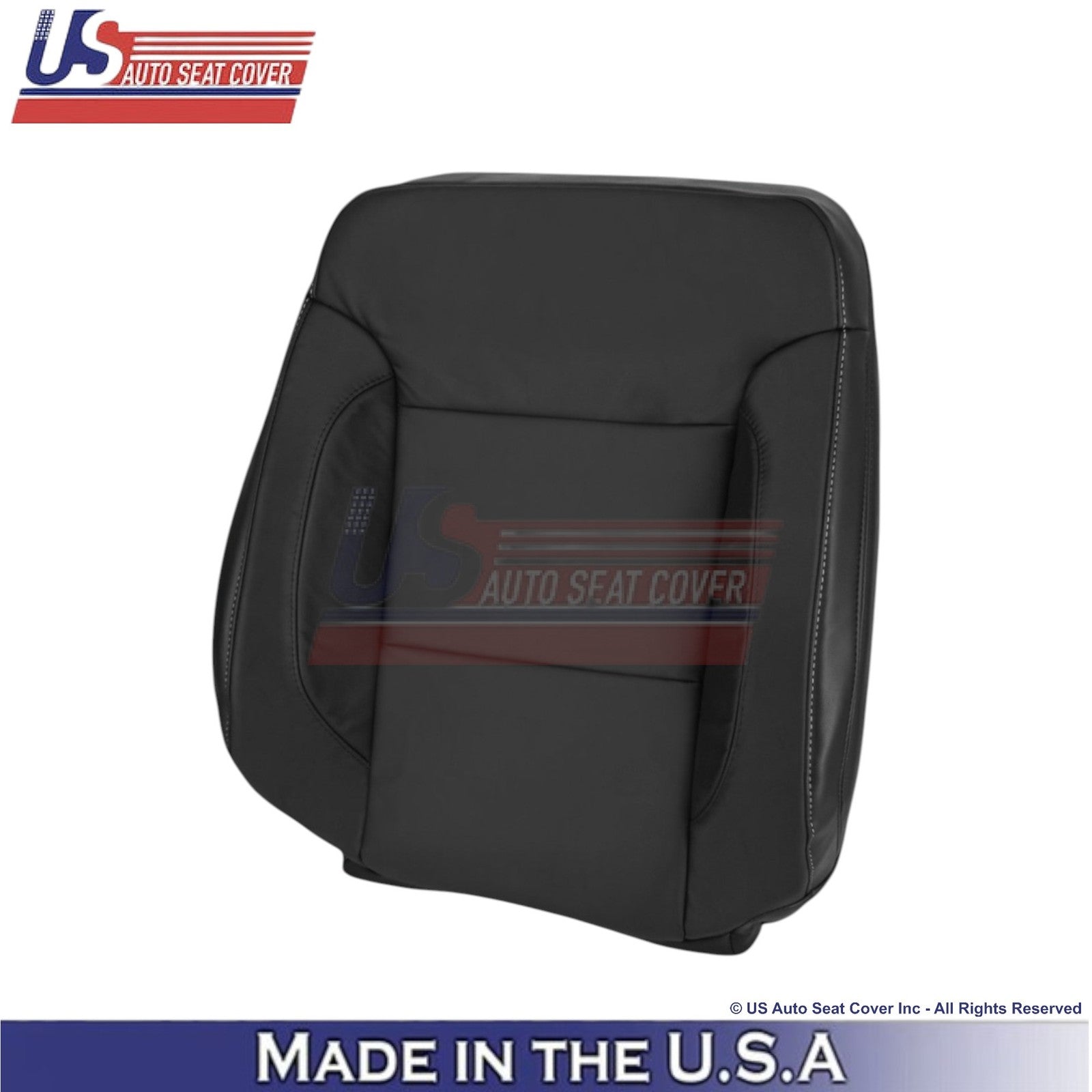 2014-2019 For Chevy Silverado 1500 LT Genuine Leather Driver Side Covers Black