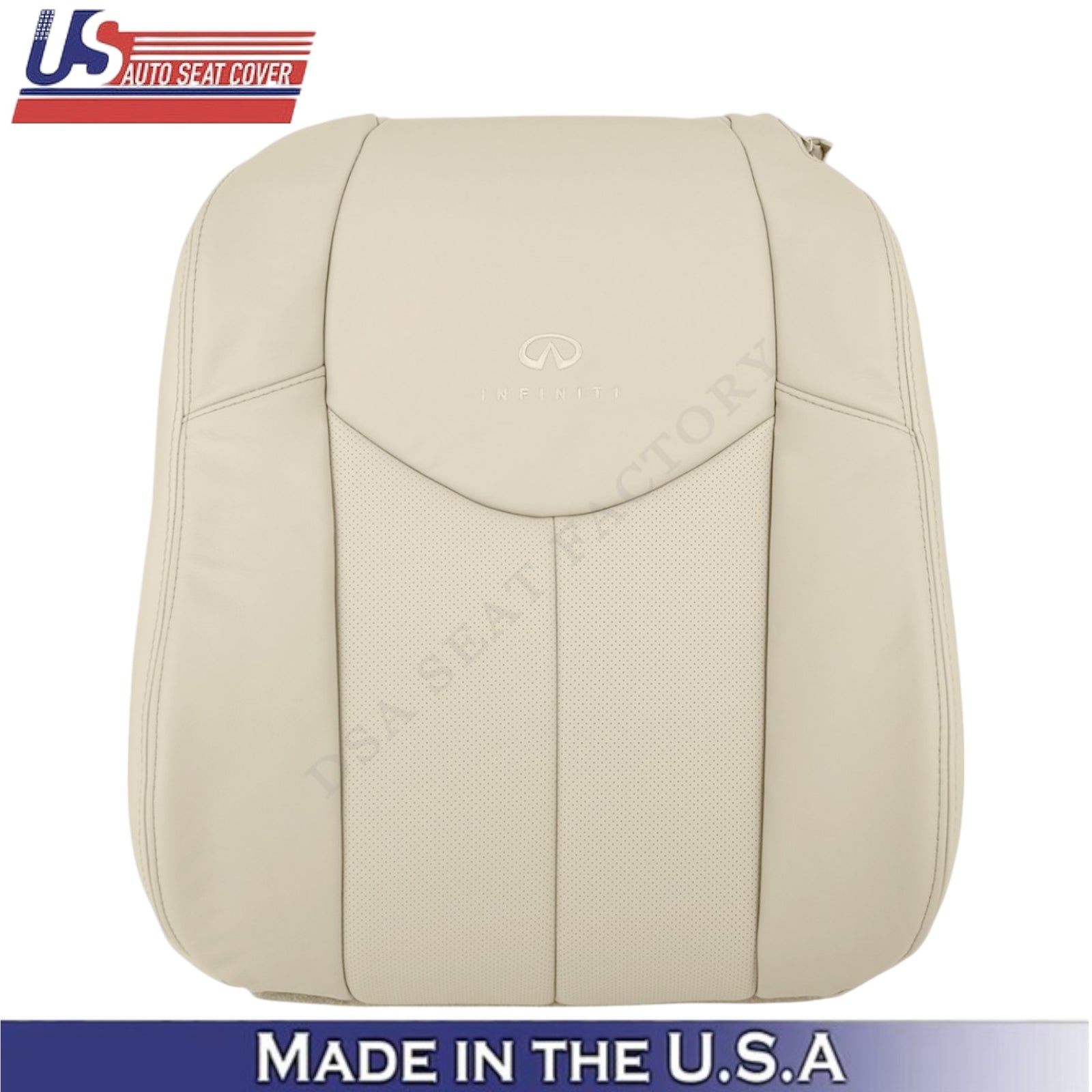 2008-2013 For Infiniti G37 Genuine Leather Driver Top Seat Cover Wheat (Tan)