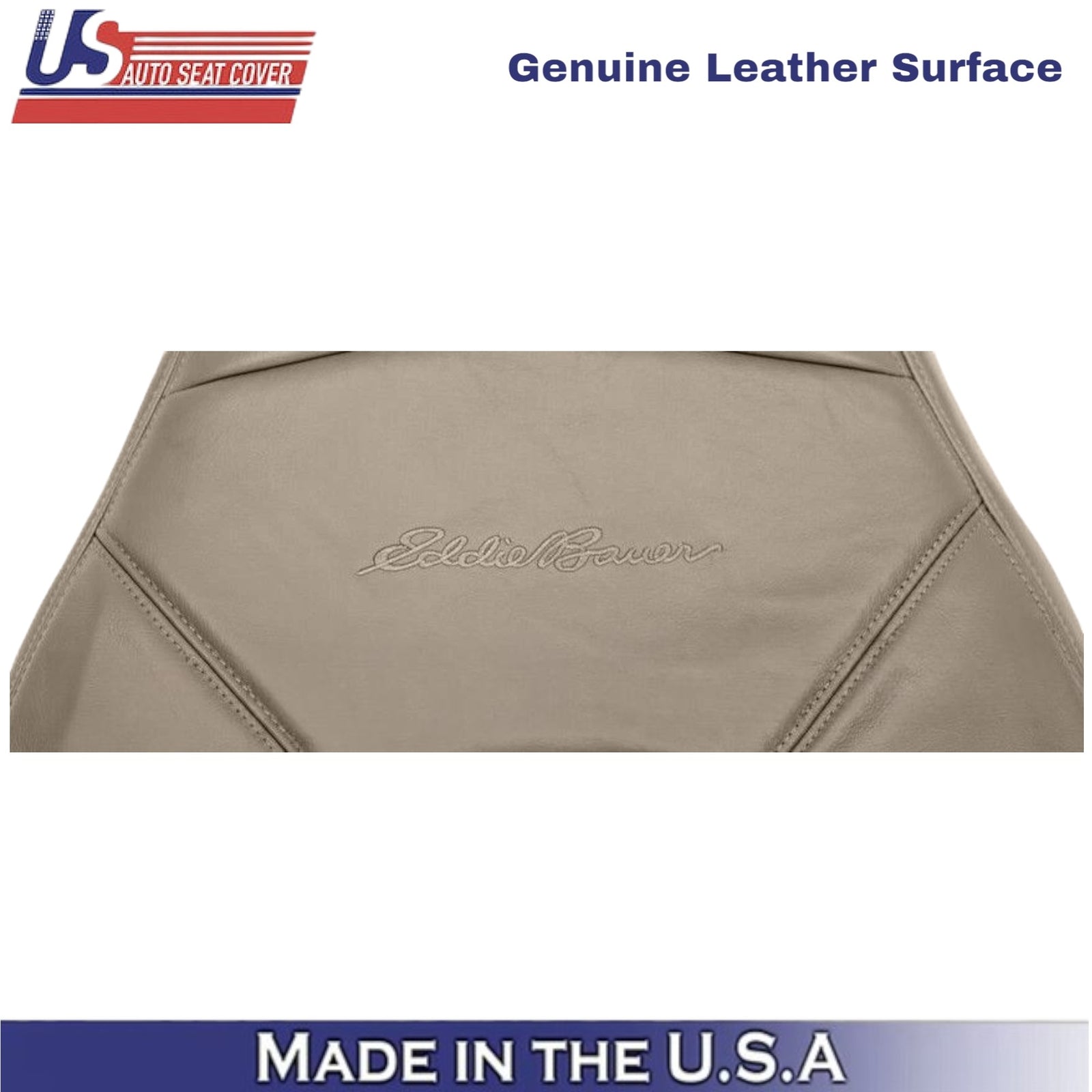 2000-02 For Ford Expedition Eddie Bauer Leather Passenger Side Covers Parchment