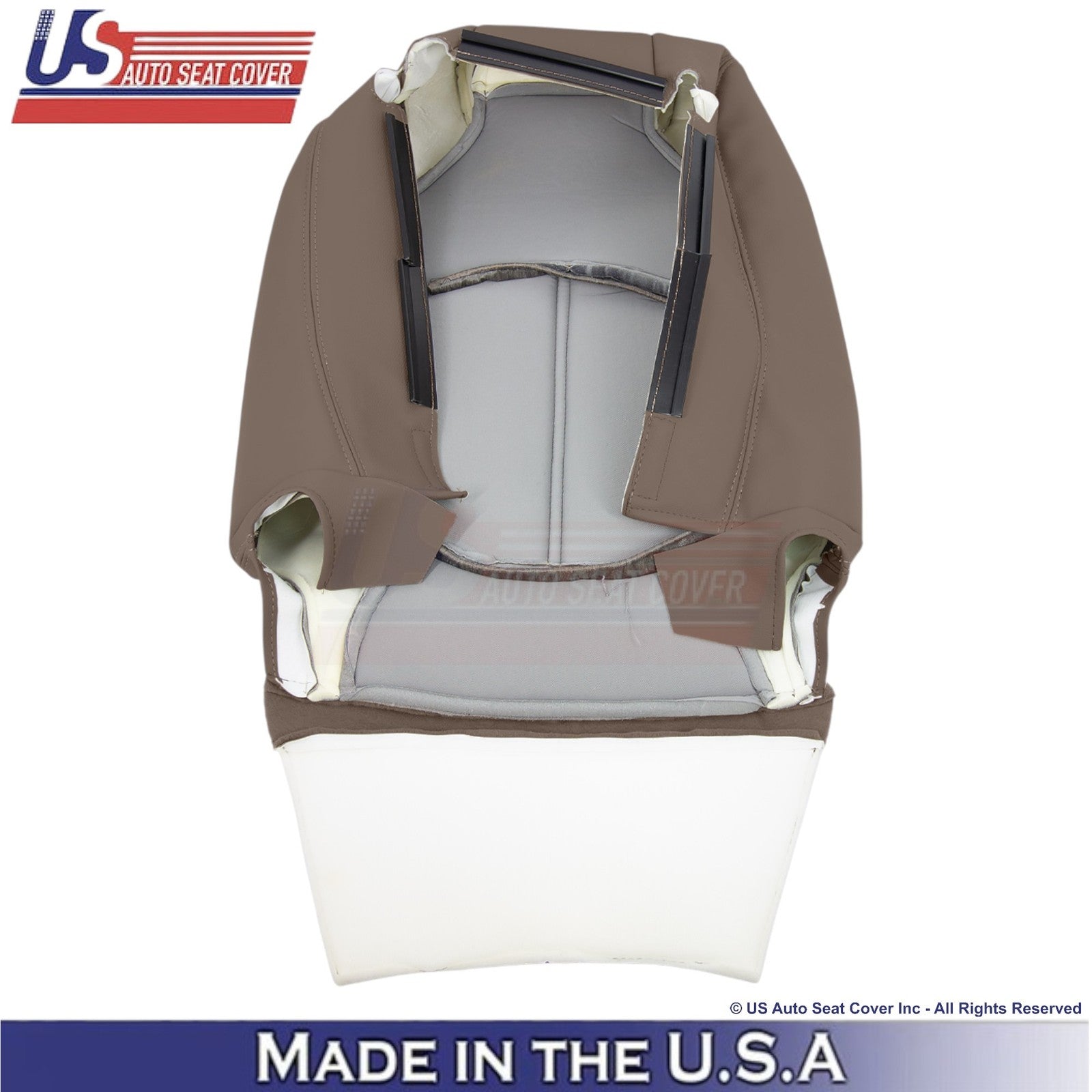 2013-2016 Fits GMC Acadia Genuine Leather Passenger Top Seat Cover Dark Cashmere
