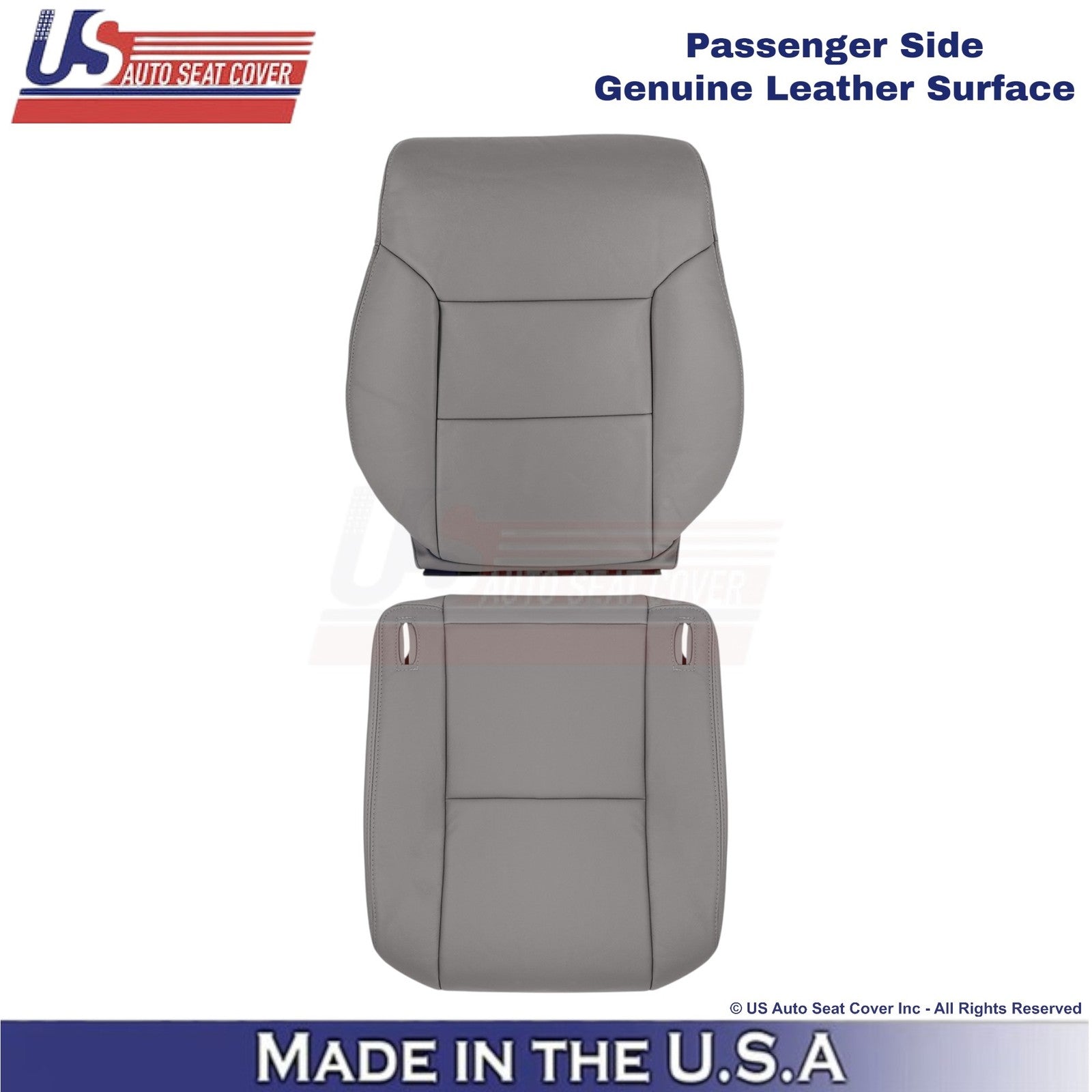1998-2003 Fits Toyota Sienna Genuine Leather Passenger Replacement Covers Gray
