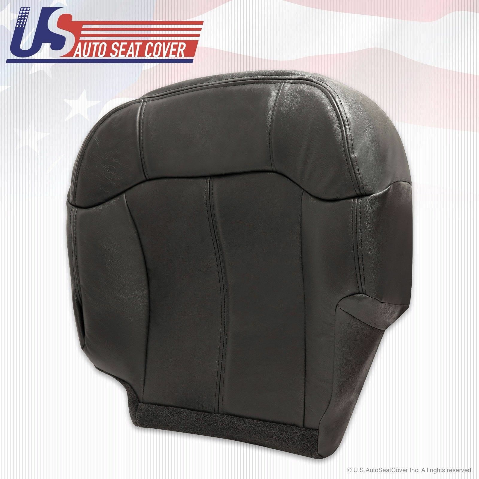 1999 2000 2001 2002 GMC Sierra Driver Bottom Leather Seat Cover Gray Graphite