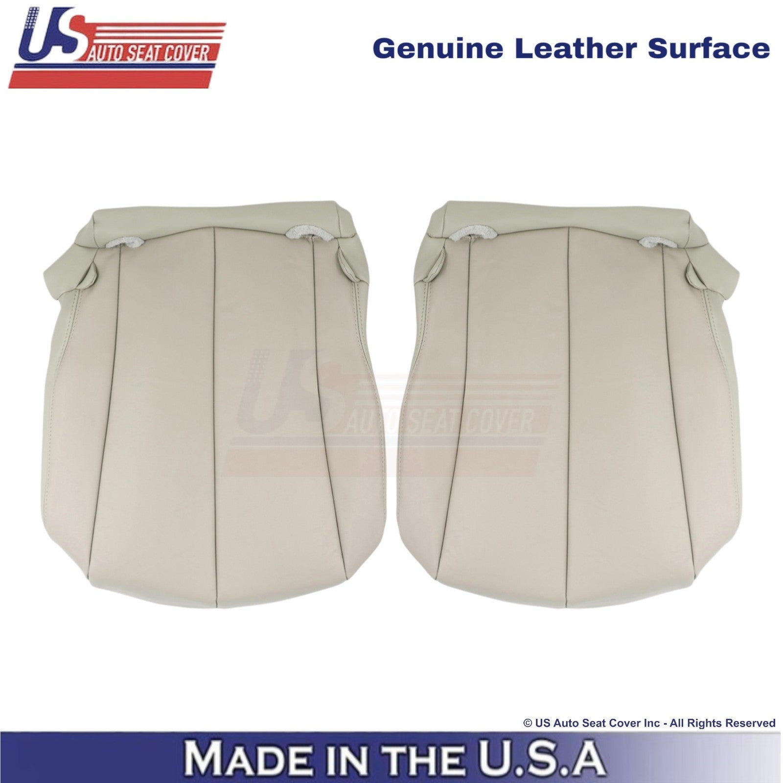 2011-2014 For Toyota Sienna Genuine Leather 2nd Row Bottom Seat Covers Bisque