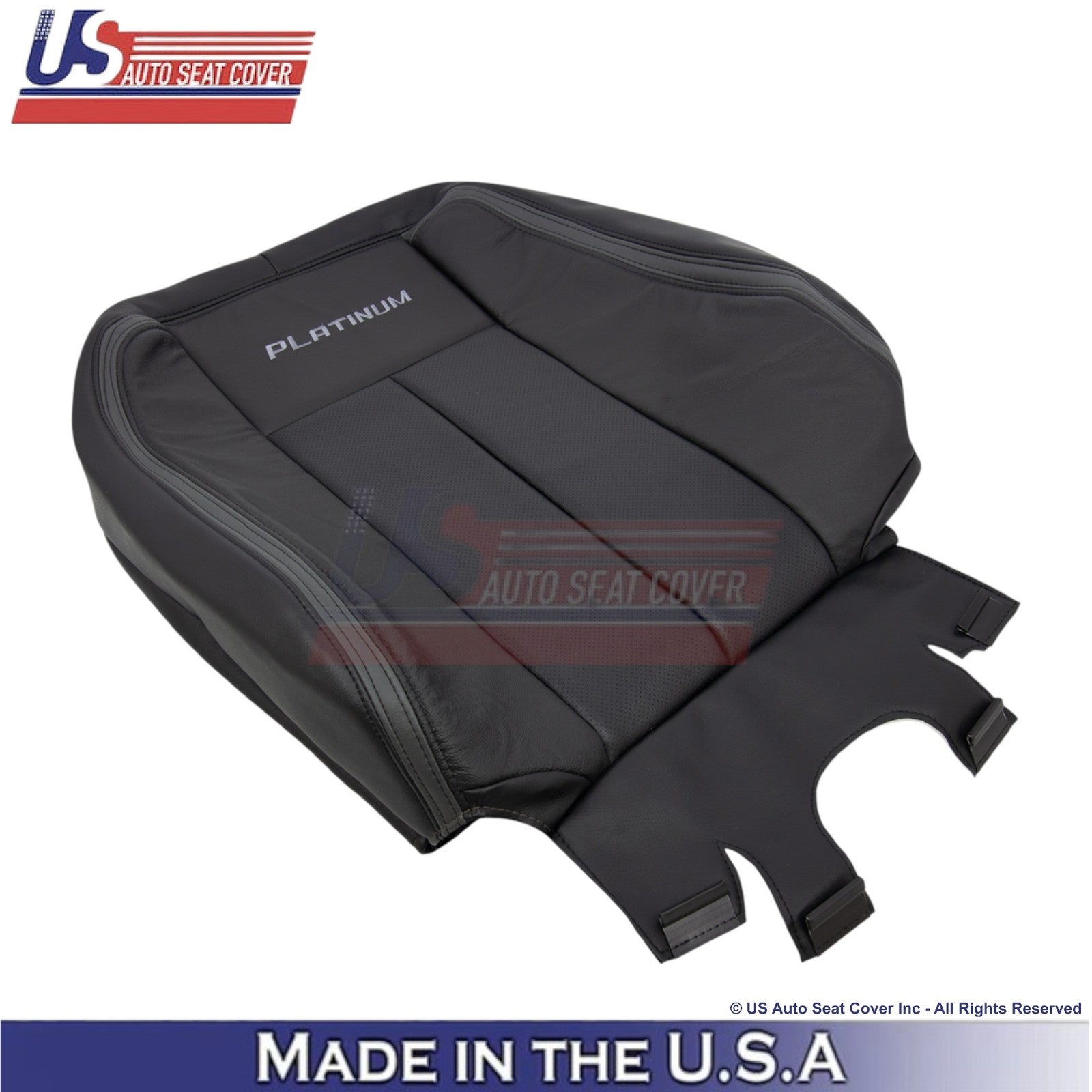 2015-2017 Fits Ford Expedition Platinum Leather Passenger Top Seat Cover Ebony