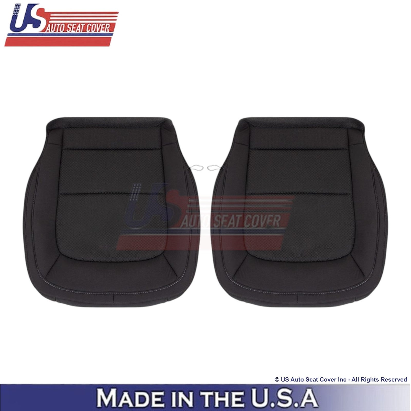 2015-2022 For Chevrolet Colorado Cloth Front Replacement Seat Covers Jet Black