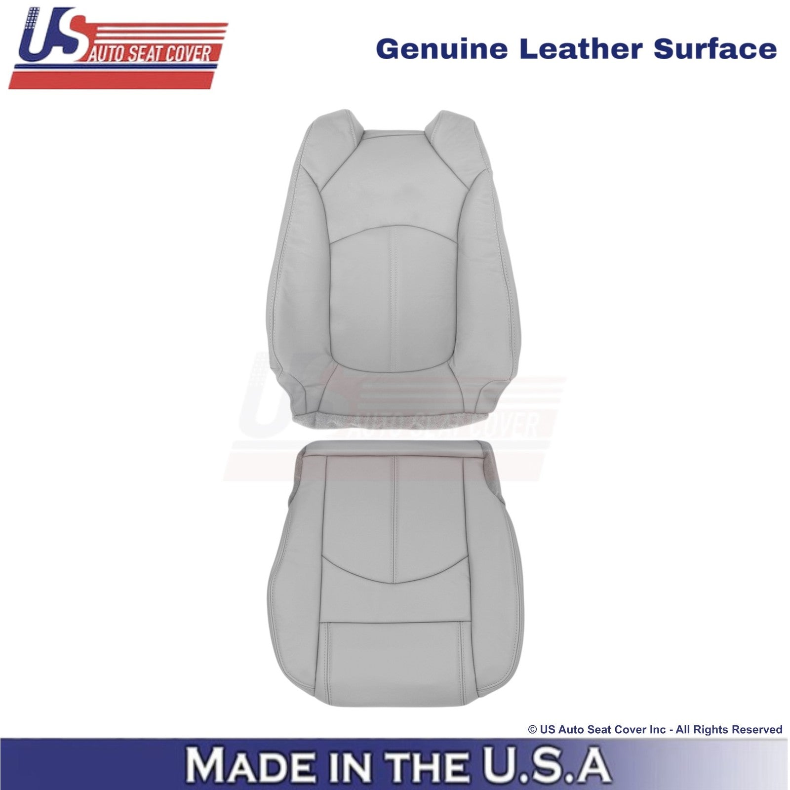 2013-2017 Fits Chevy Traverse Genuine Leather Driver Side Covers Light Titanium