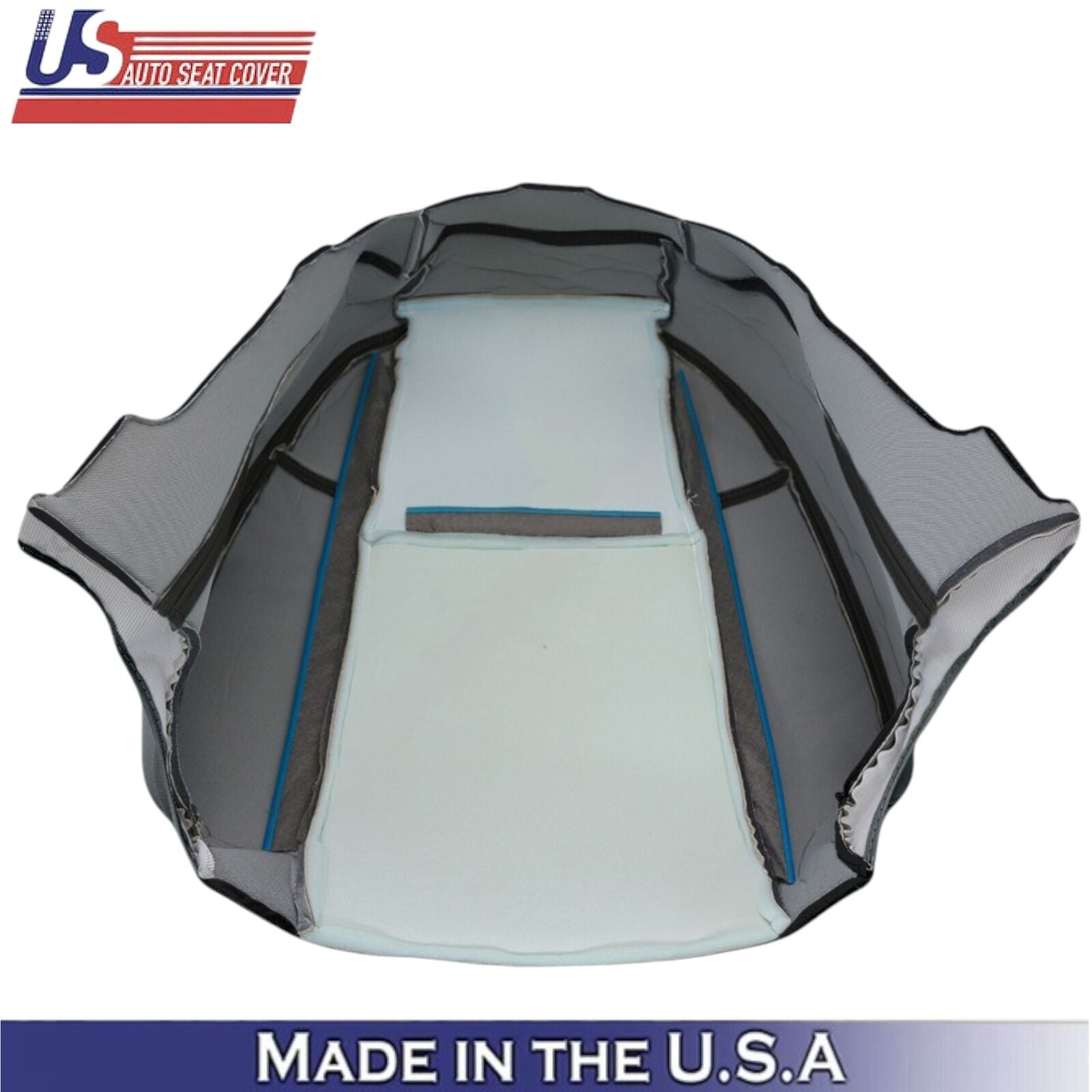 2012-2014 For Chevrolet Silverado Leatherette Front Top Seat Covers Ebony Black