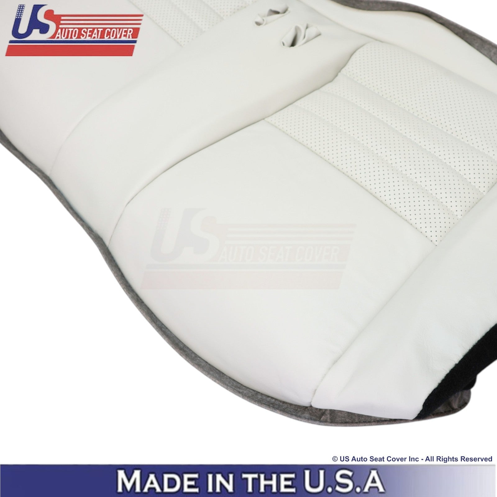 99-04 For Ford Mustang GT Genuine Leather Rear Bench Bottom Cover Oxford White