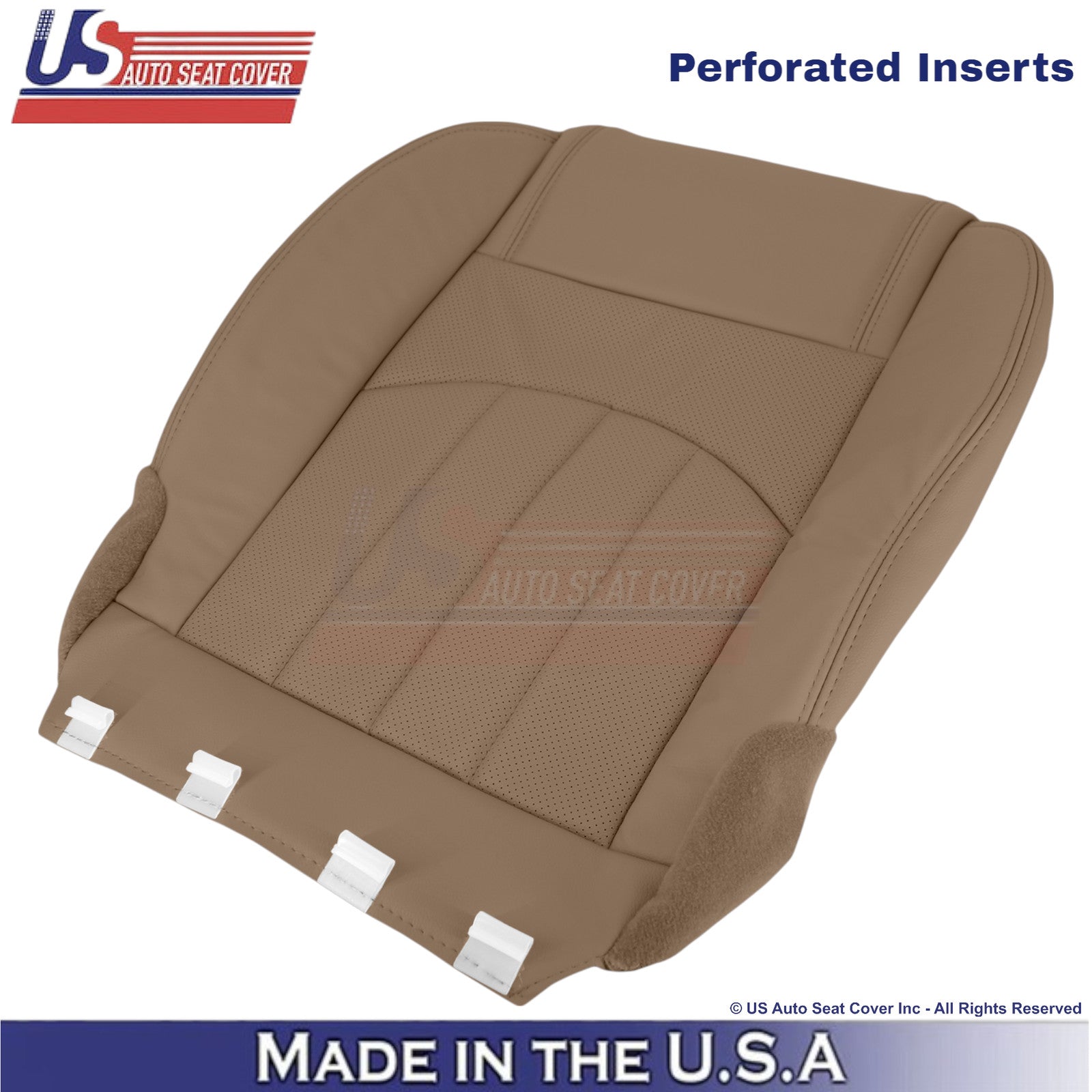 2013-2017 For Buick Enclave Leatherette Driver Bottom Seat Cover Choccachino