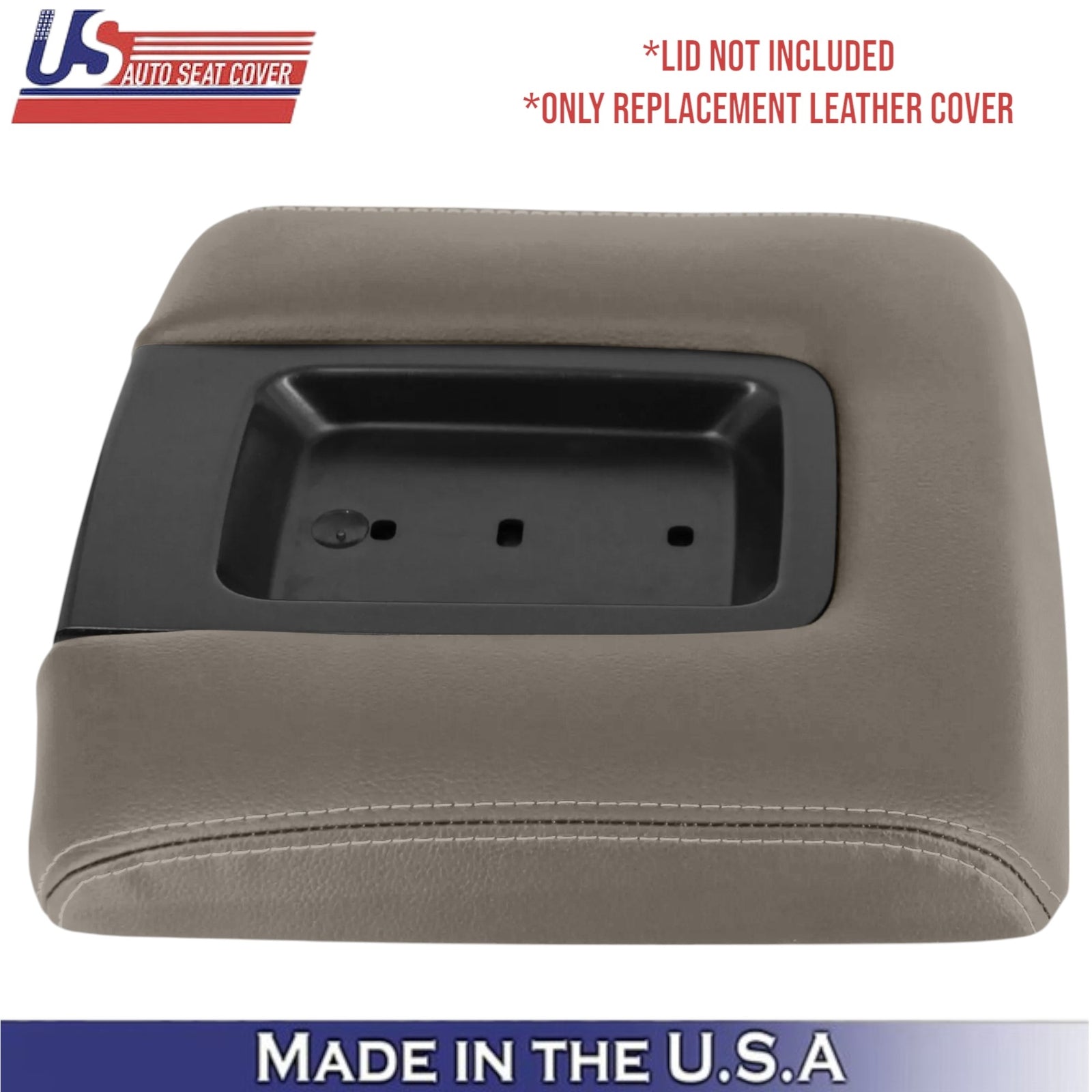 2014-2019 For Chevrolet Silverado Leather Center Console Lid Cover Dune (Tan)