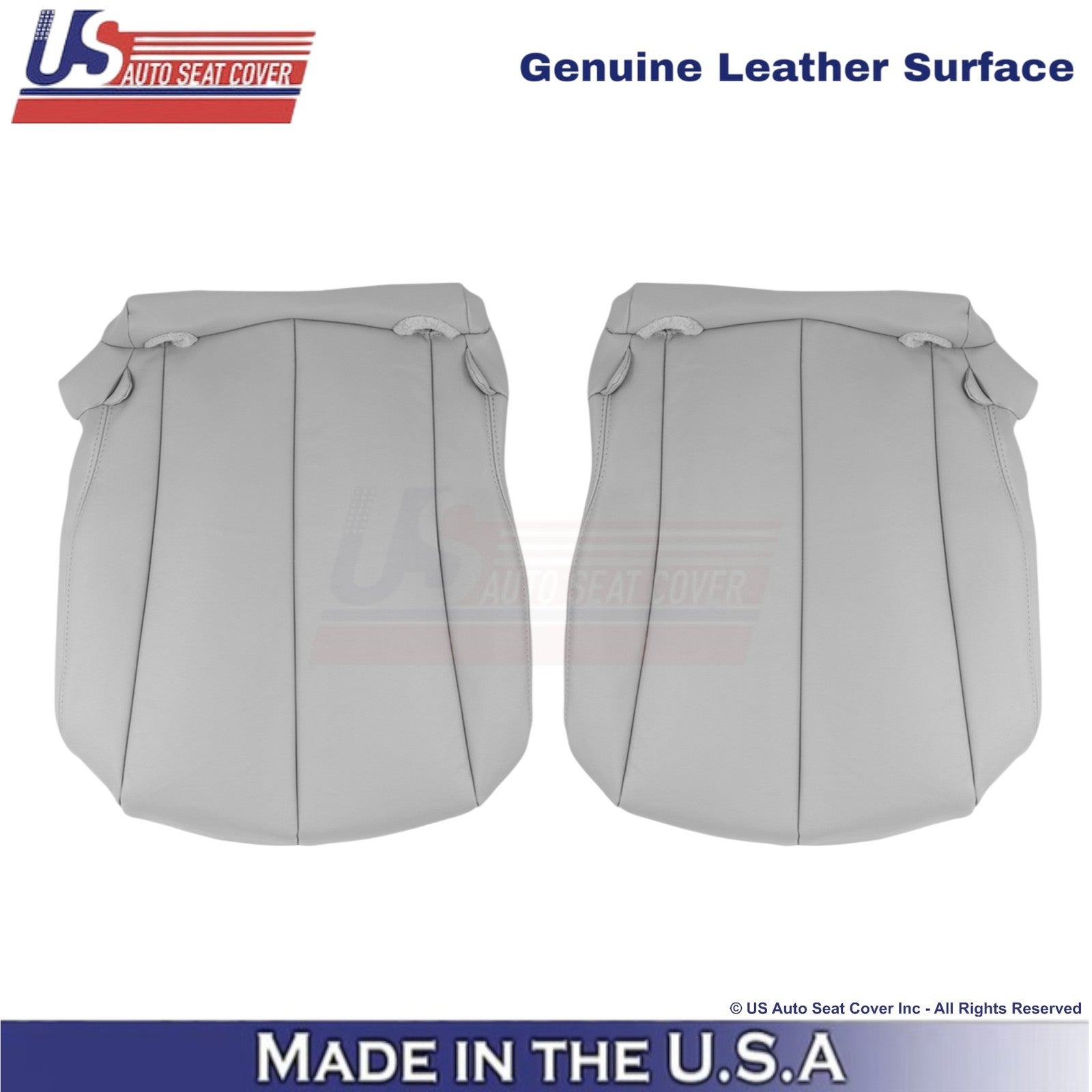 2011-2014 For Toyota Sienna Genuine Leather 2nd Row Bottom Seat Covers Lt. Gray