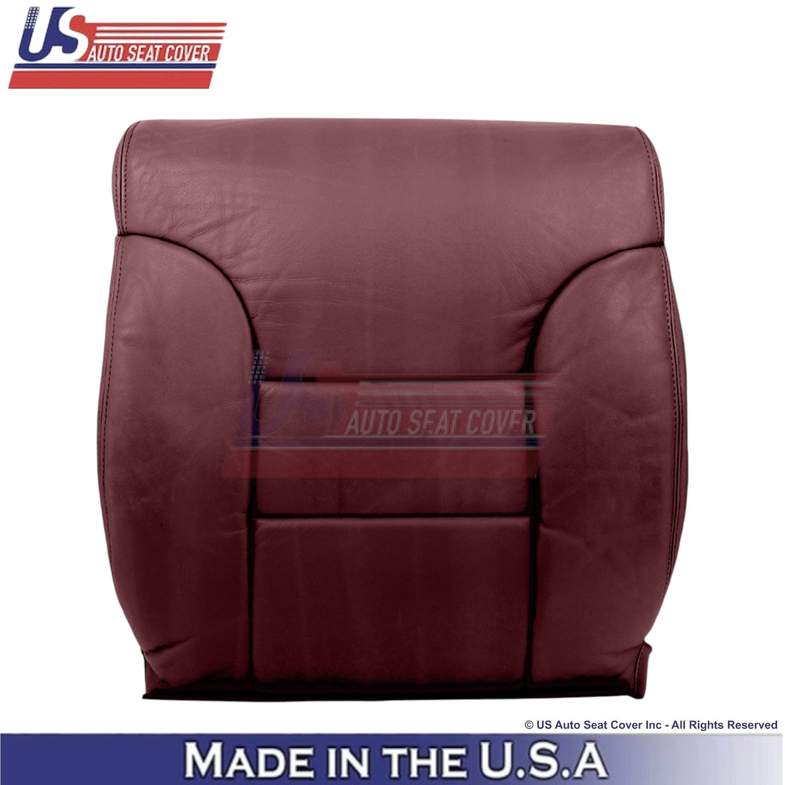 1995-1999 For Chevy Suburban Leatherette Passenger Side Seat Covers Ruby Red