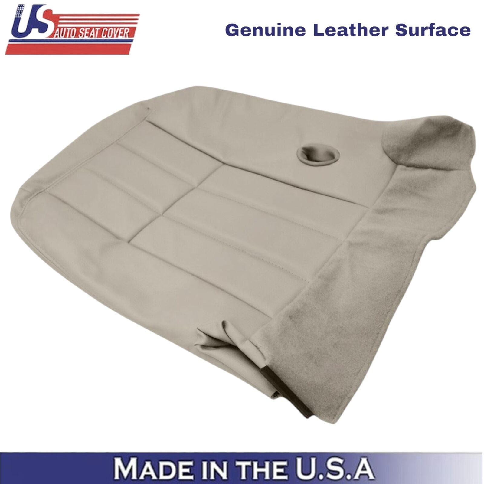 2003-2005 For Mercury Grand Marquis Leather Passenger Side Seat Covers Parchment