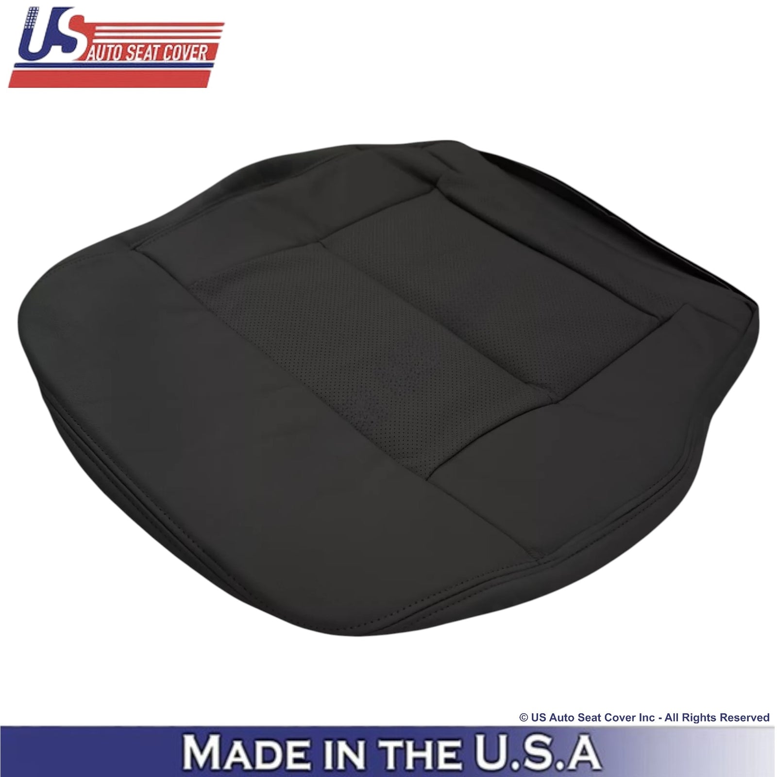 2010-2016 Mercedes-Benz E-Class E350 E550 Leather Driver Bottom Seat Cover Black