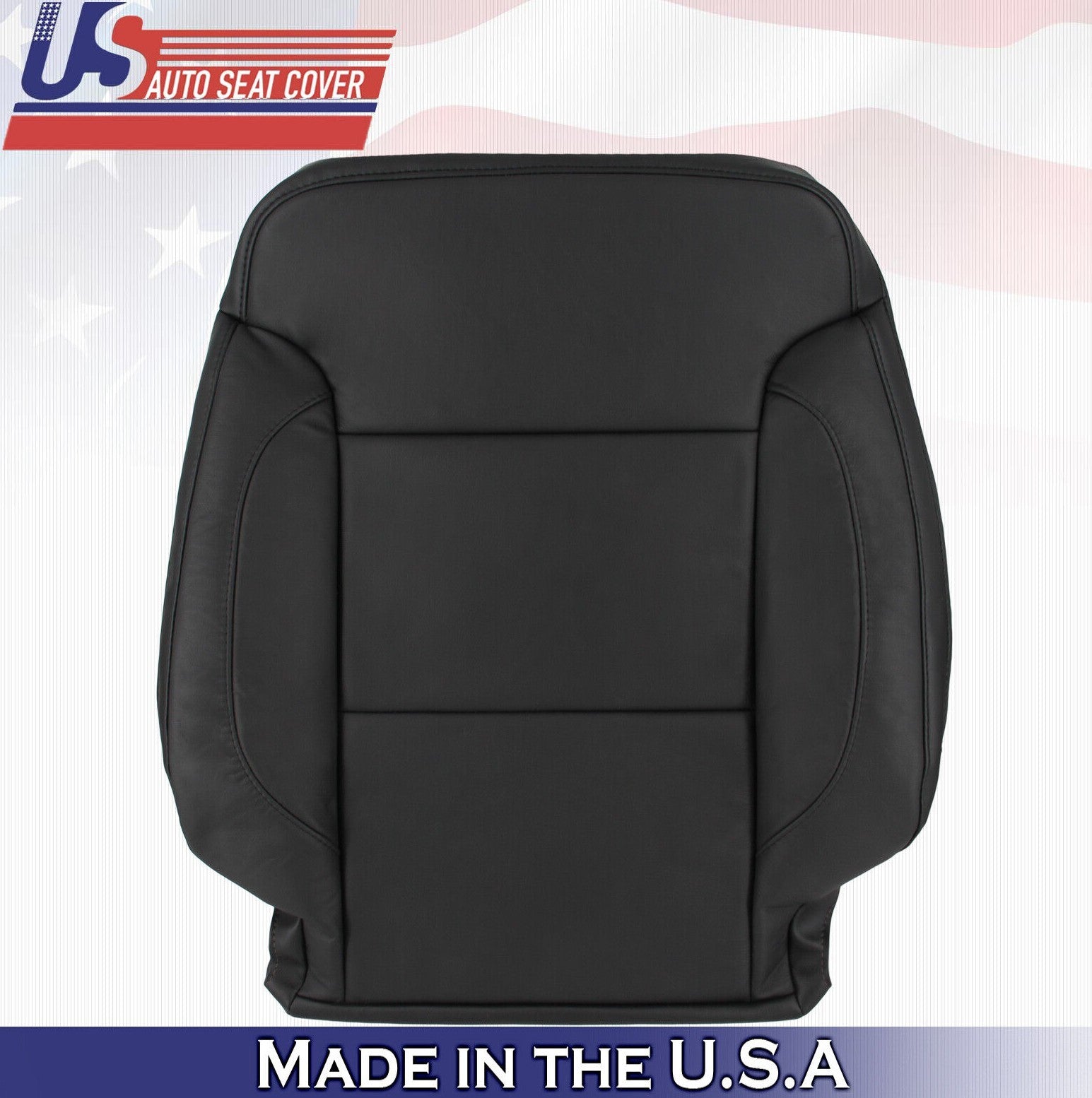 2018 2019 For Chevy Tahoe Passenger Side Top Leather Seat Cover Black