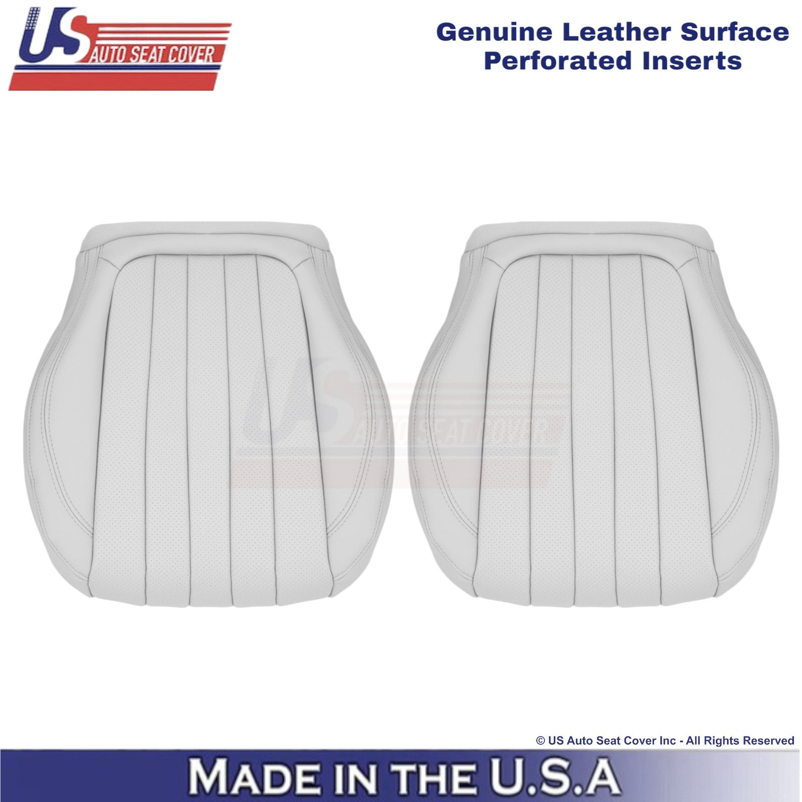 2019-2023 Fits Mercedes Benz E-Class Genuine Leather Front Bottom Covers White