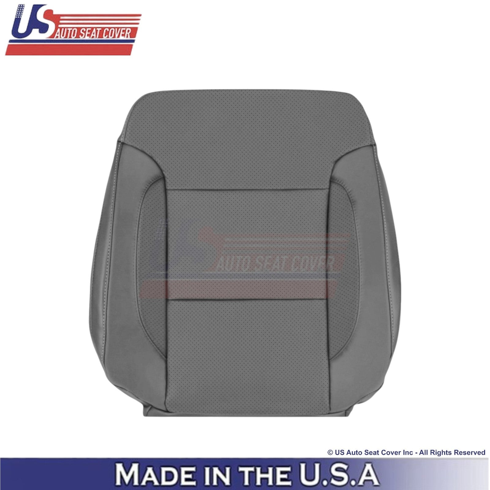 2014-2019 For Chevy Silverado 1500 LT Leatherette Perf Driver Side Covers Gray