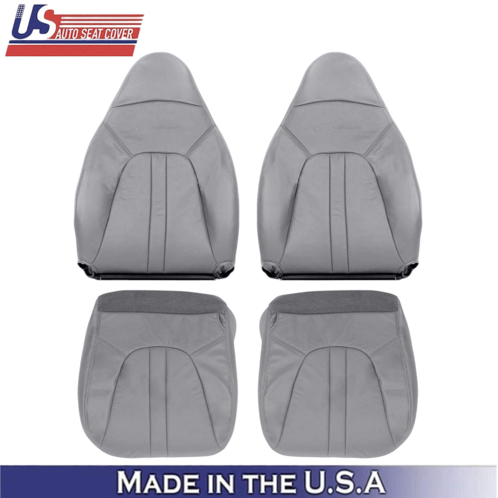 1997-2002 For Ford Expedition Eddie Bauer Leatherette Front Covers Med. Graphite