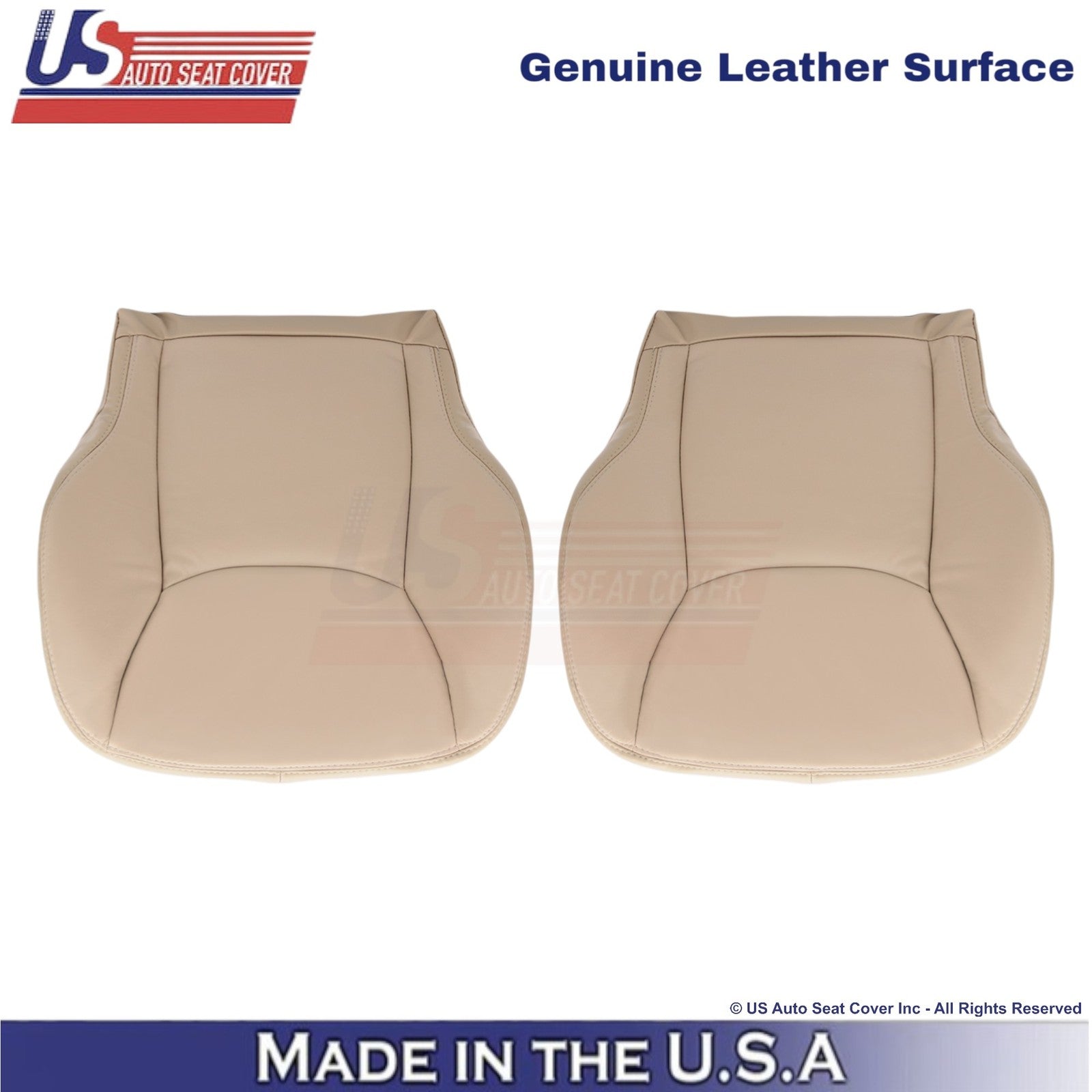 2002-2006 Fits Mercedes-Benz S-Class Genuine Leather Bottom Seat Covers Java