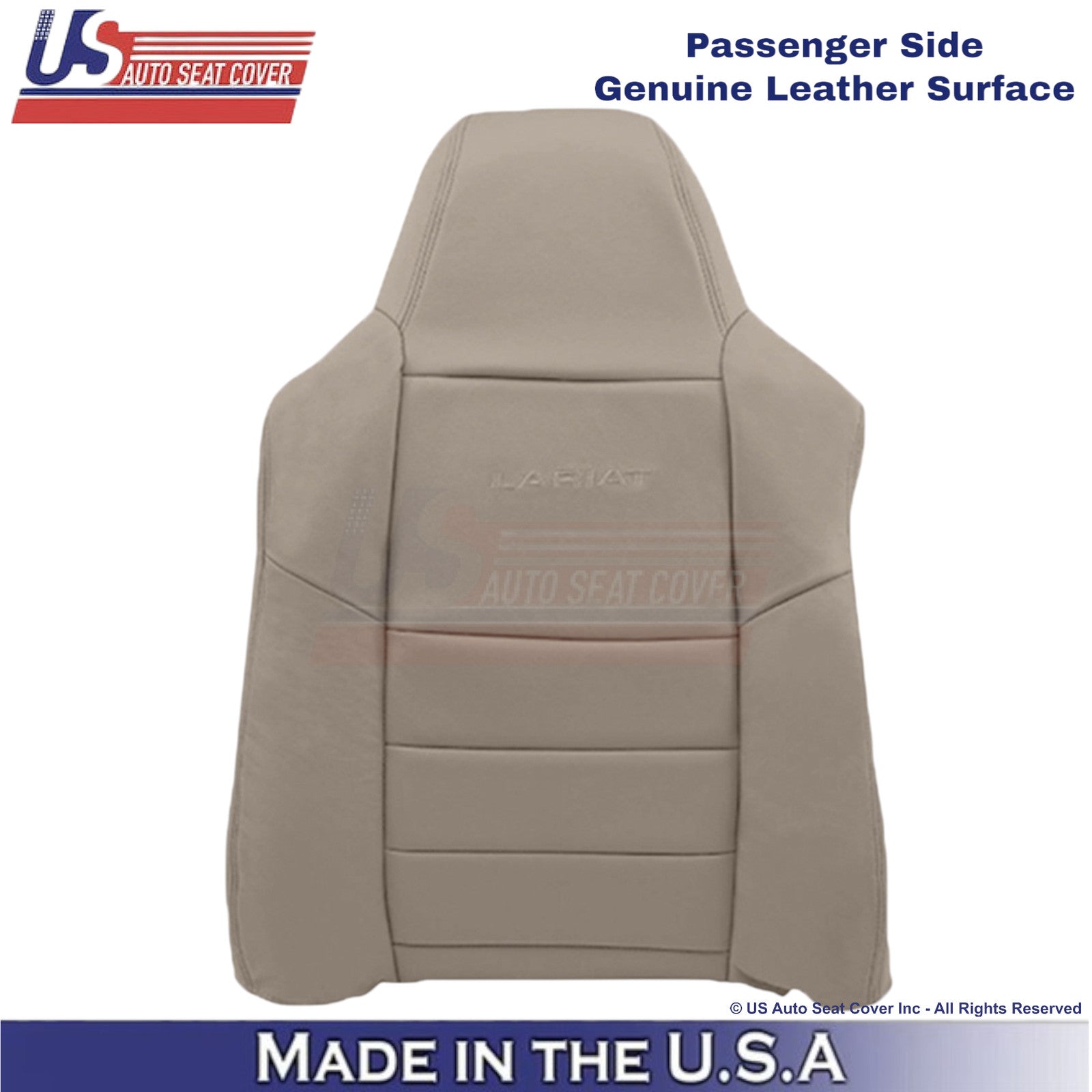 2003-2004 Fits Ford F250 F350 Lariat Leather Passenger Top Replacement Cover Tan