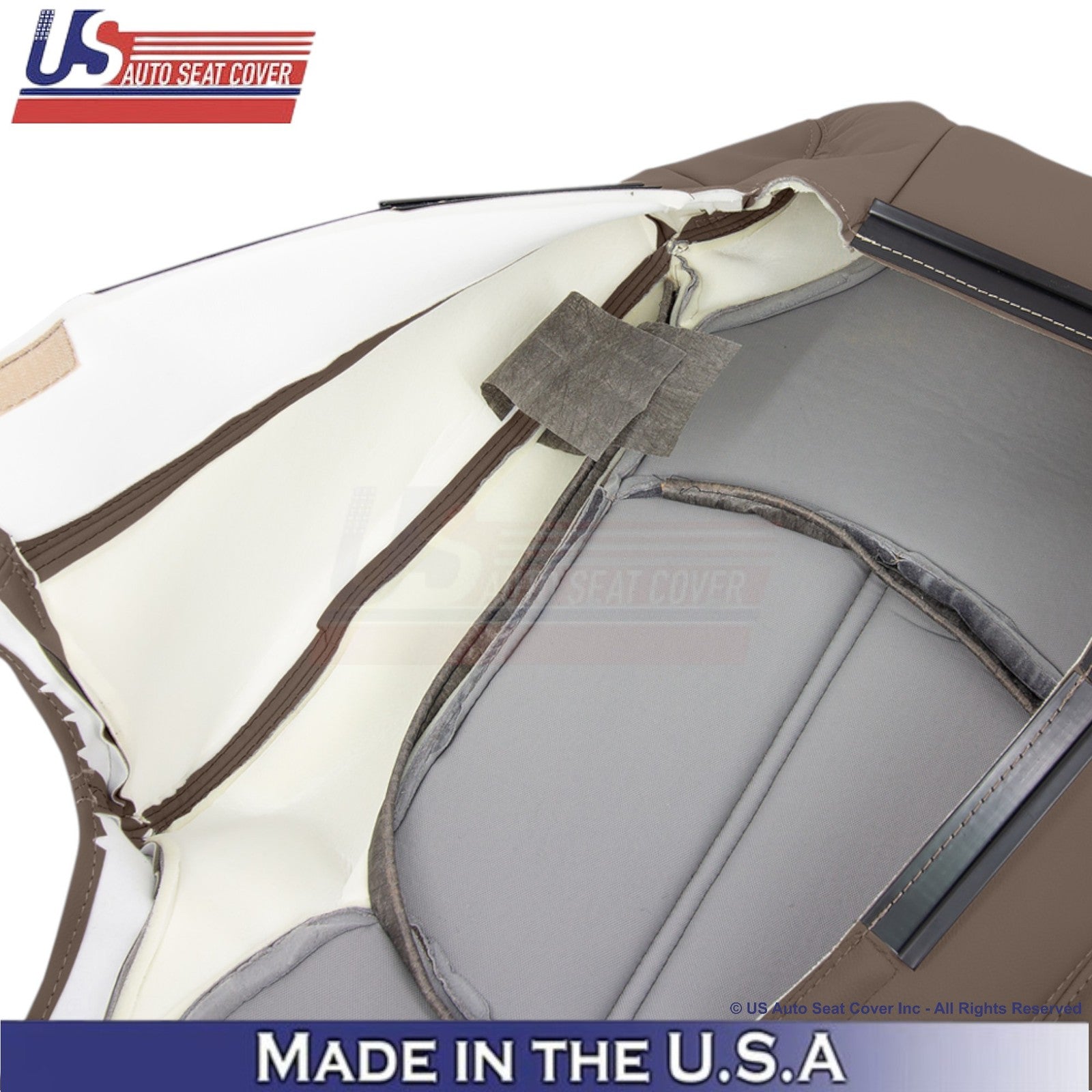 2013-2016 Fits GMC Acadia Genuine Leather Driver Top Seat Cover Dark Cashmere