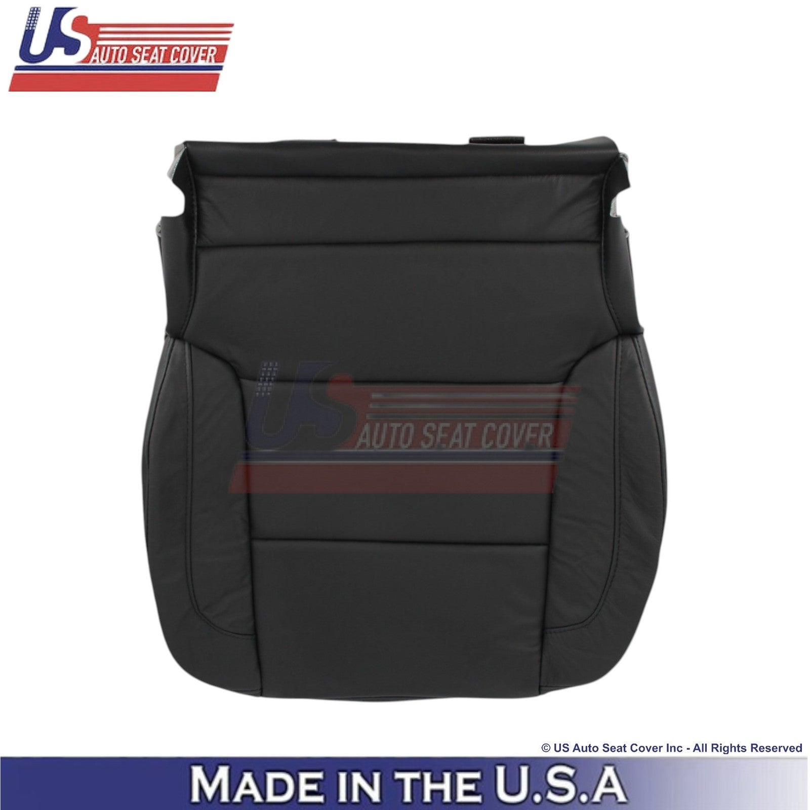 2015-2020 For Chevy Suburban Leatherette Front Replacement Seat Covers Jet Black
