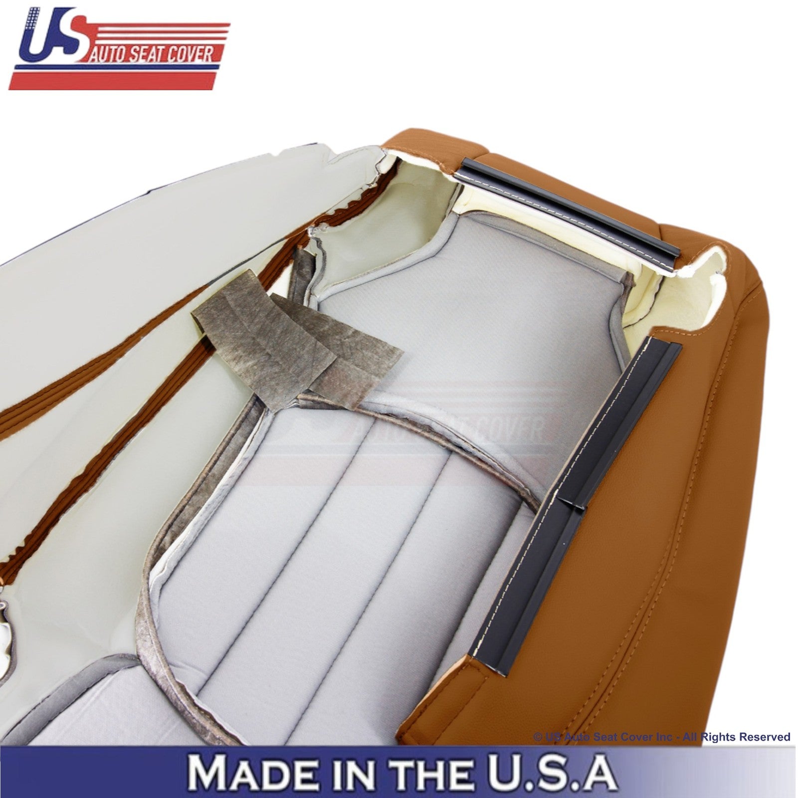 2013-2014 Fits Chevy Traverse Leather Perforated Front Replacement Covers Mojave