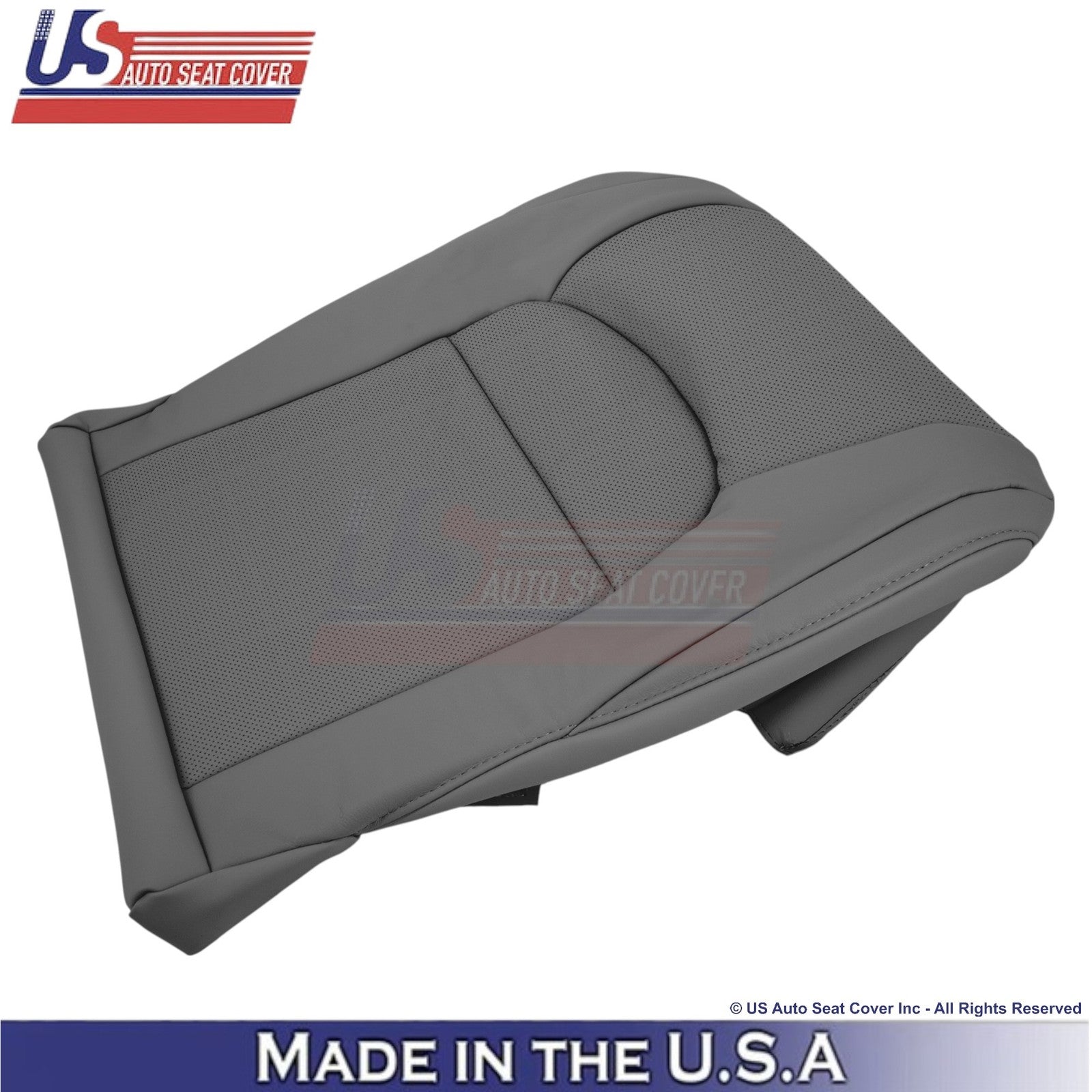 2008-2021 For Toyota Land Cruiser Genuine Leather Perf. Front Bottom Covers Gray