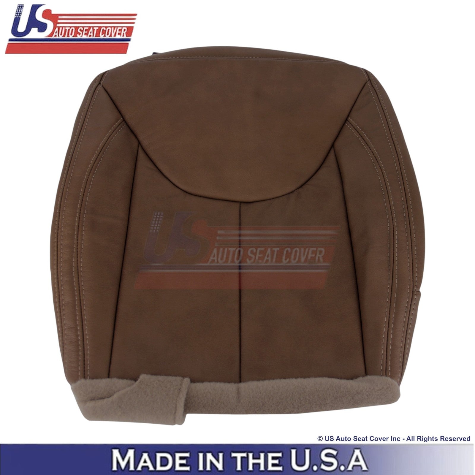 2013-2017 Fits Jeep Wrangler Genuine Leather Passenger Bottom Cover Dark Saddle