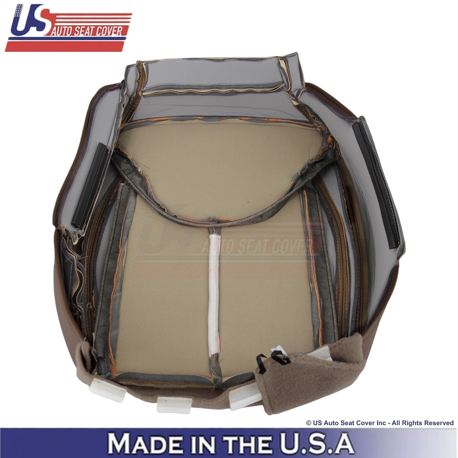2013-2017 Fits Jeep Wrangler Genuine Leather Passenger Bottom Cover Dark Saddle