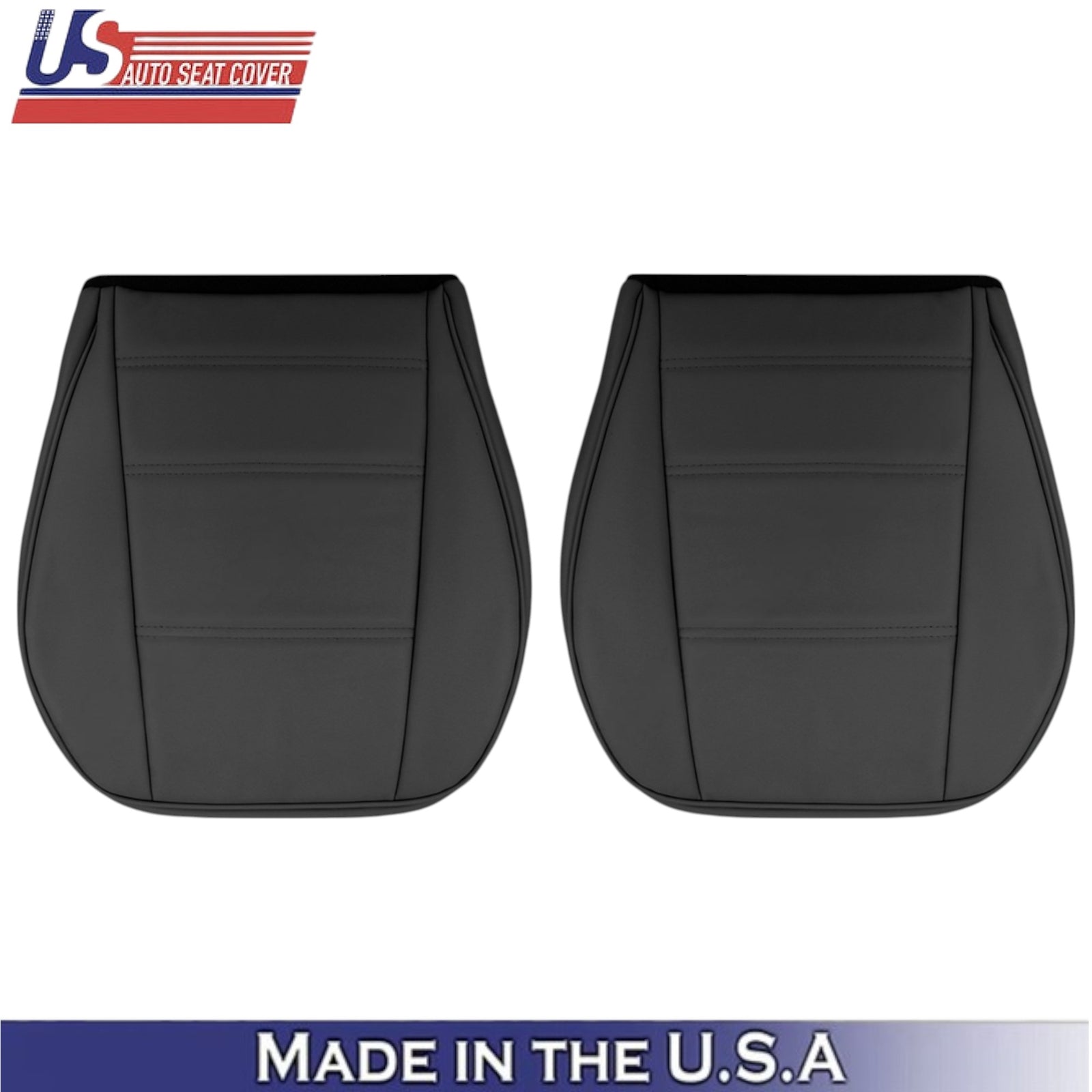 1999-2004 For Ford Mustang V6 Leatherette Front Bottom Seat Covers Dark Charcoal