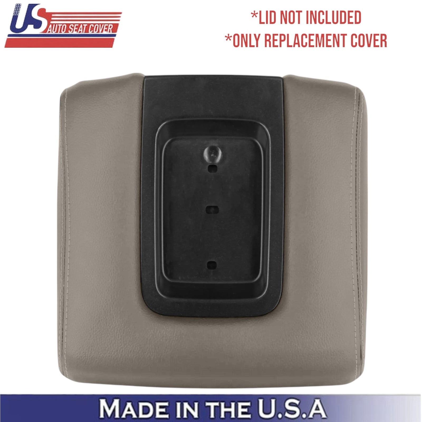 2014-2019 For Chevy Silverado Leatherette Center Console Lid Cover Dune (Tan)