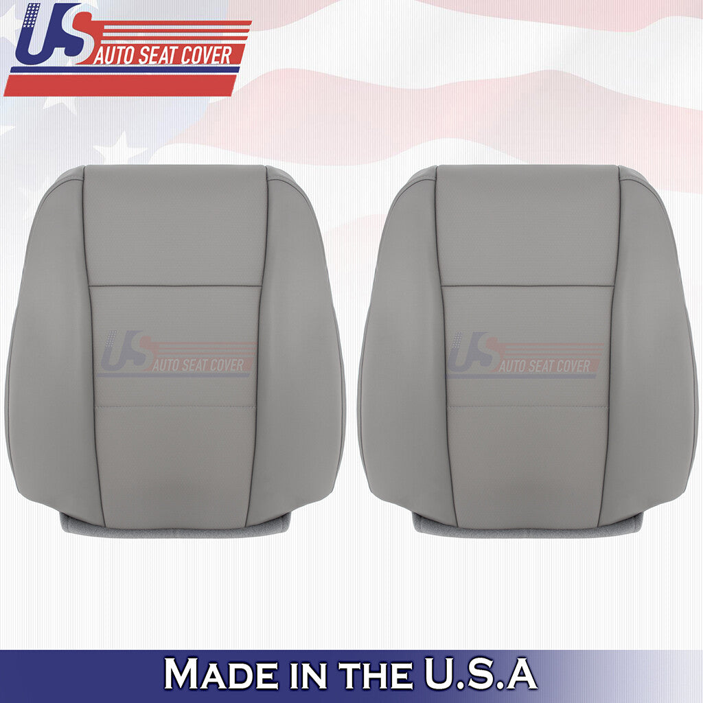 2017-2021 For Ford F250 WT Leatherette Front Replacement Seat Covers Gray